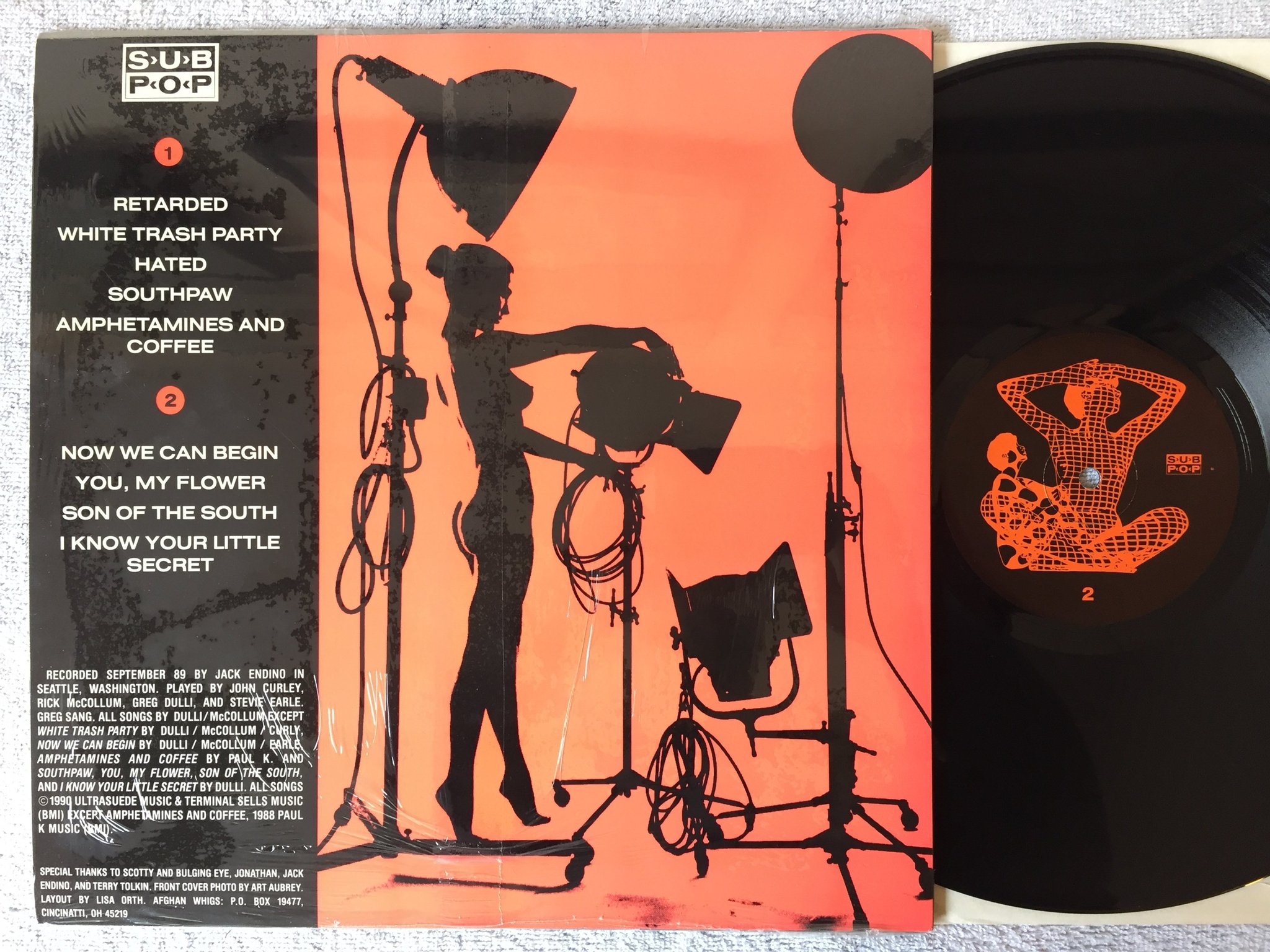 Omslagsbild för skivan AFGHAN WHIGS up in it LP -90 SUB POP SP60 w/ insert