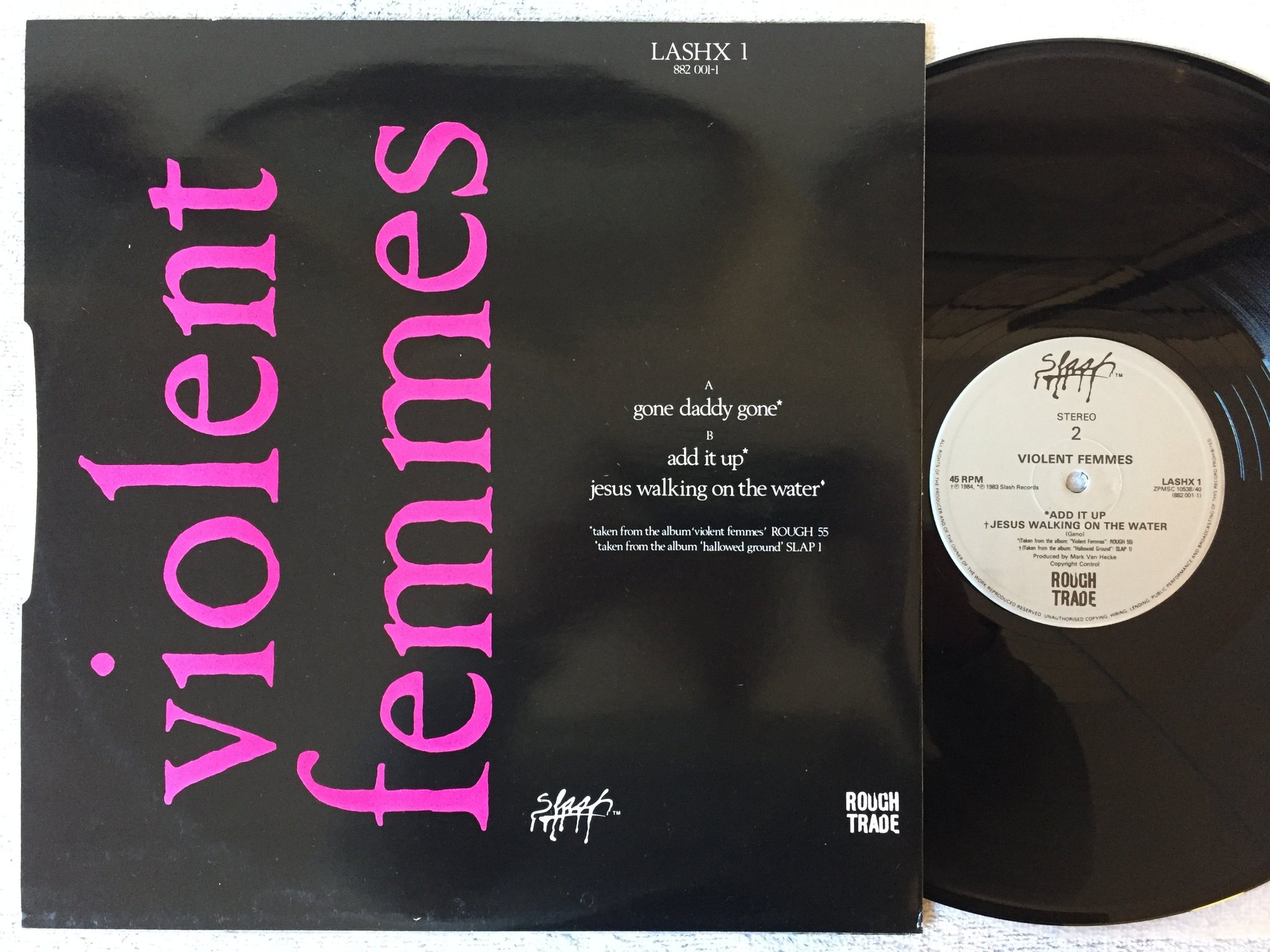 Omslagsbild för skivan VIOLENT FEMMES gone daddy gone 12"single -83 UK SLASH LASHX 1