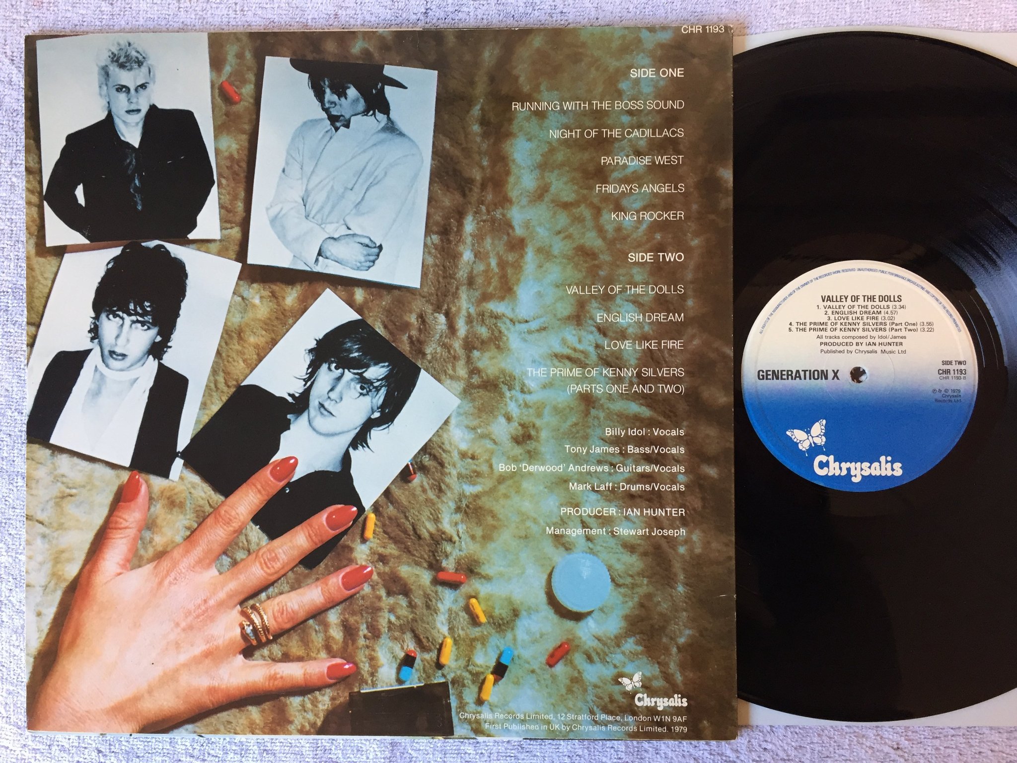 Omslagsbild för skivan GENERATION X valley of the dolls LP -79 UK CHRYSALIS CHR 1193
