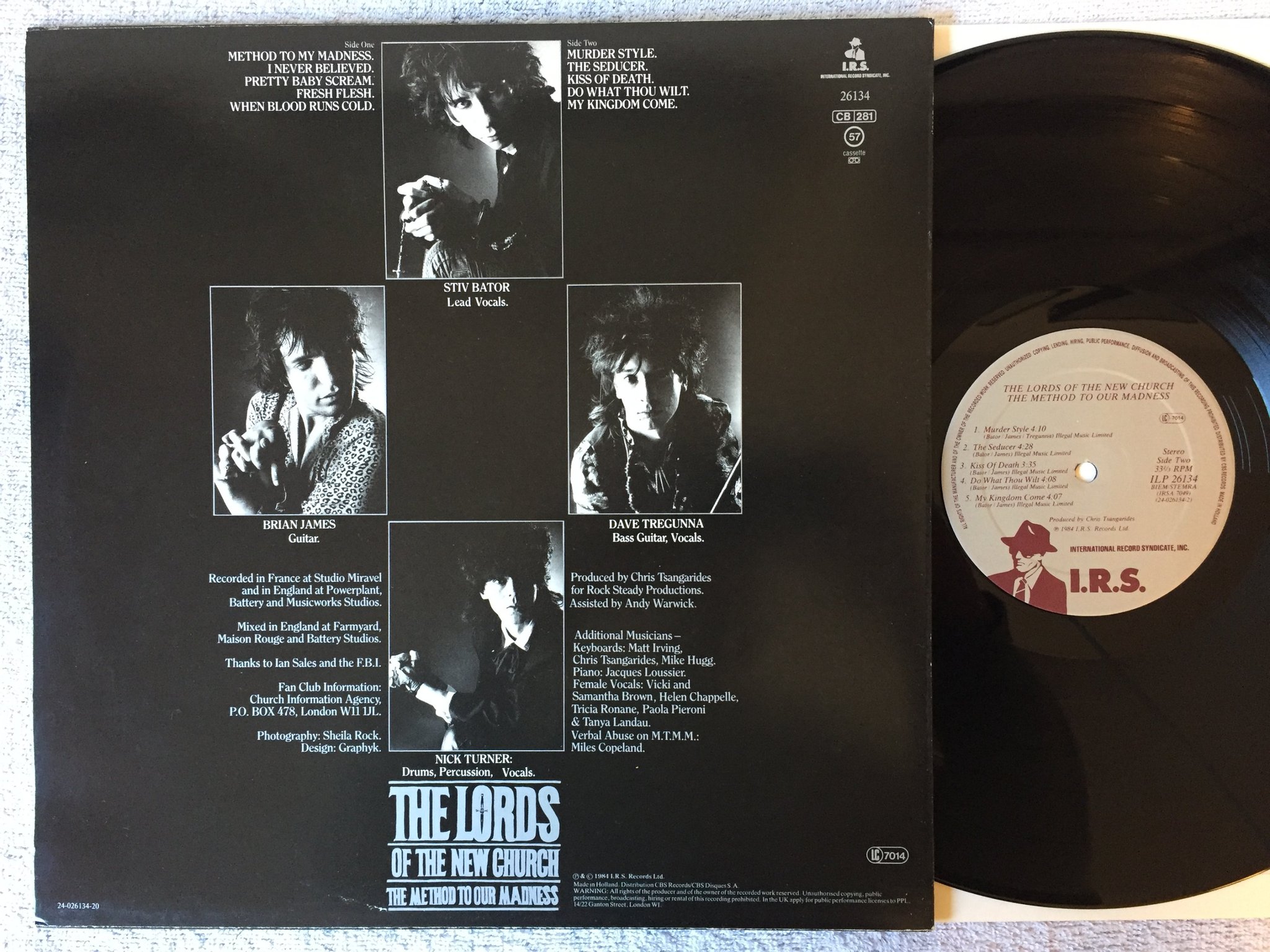 Omslagsbild för skivan THE LORD OF THE NEW CHURCH The Method To Our Madness LP -84 I.R.S. LP 26134