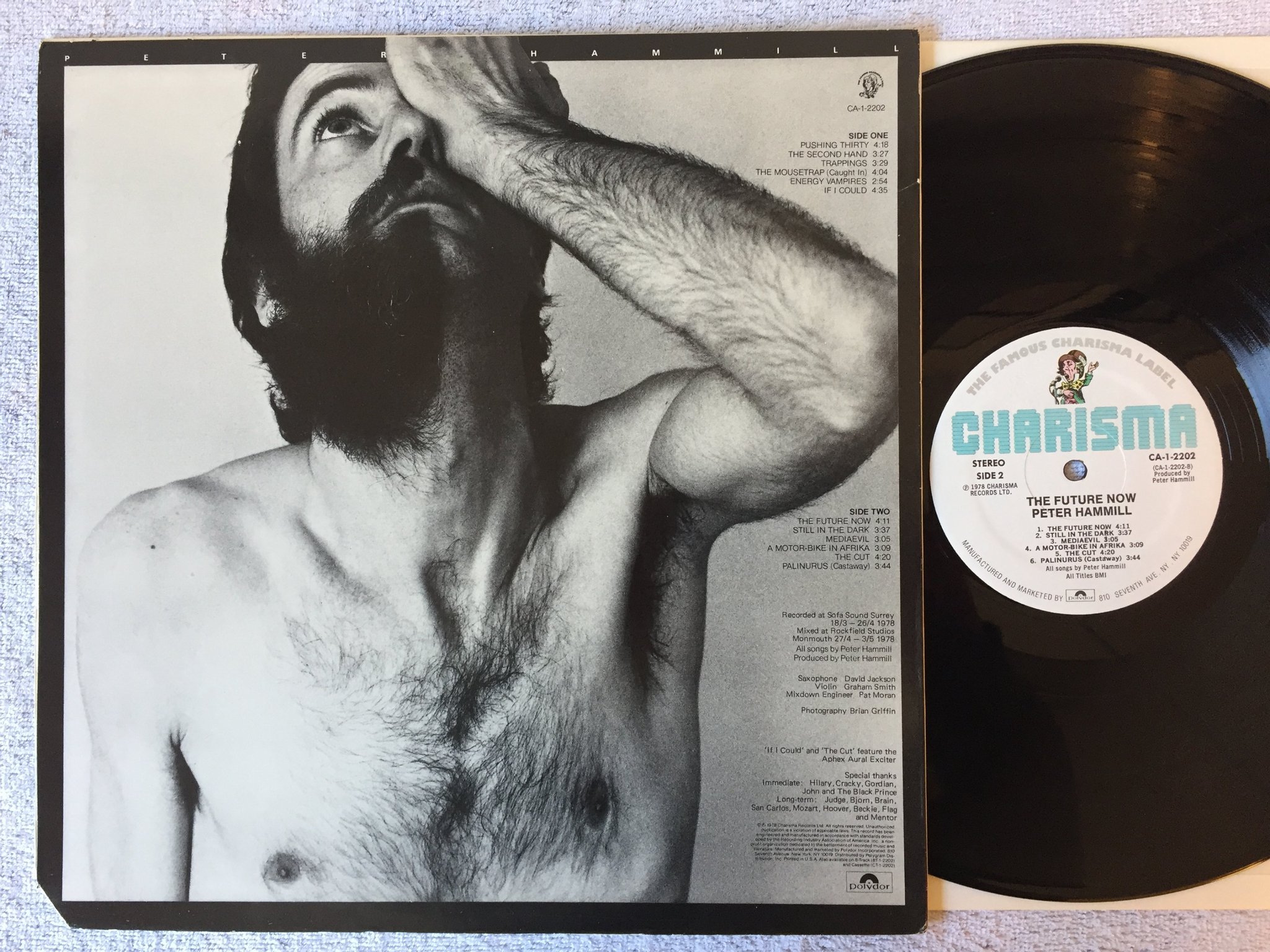 Omslagsbild för skivan PETER HAMMILL the future now LP -78 US CHARISMA CA-1-2202