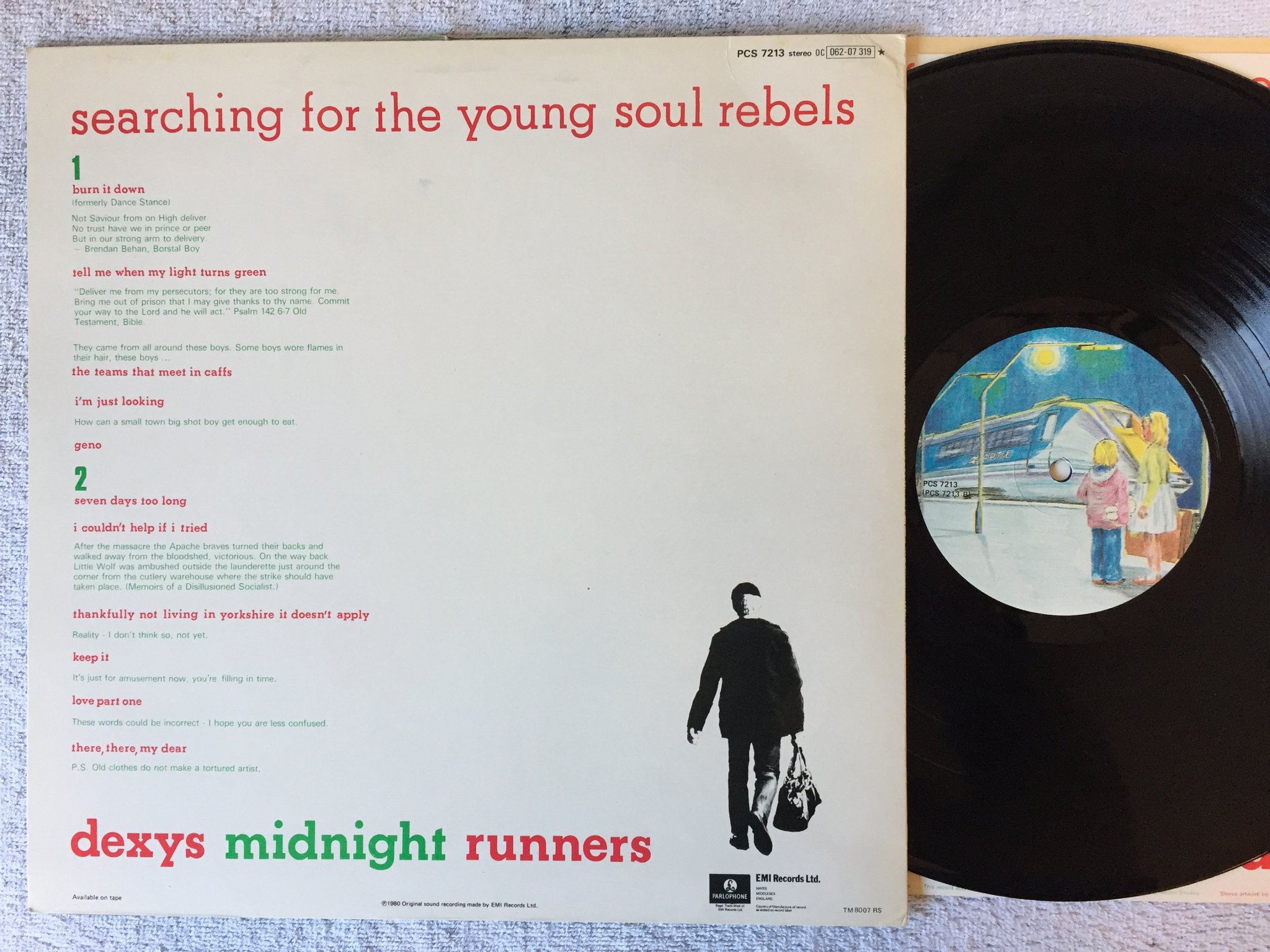 Omslagsbild för skivan DEXY'S MIDNIGHT RUNNERS Searching For The Young Soul Rebels LP -80 UK PCS 7213