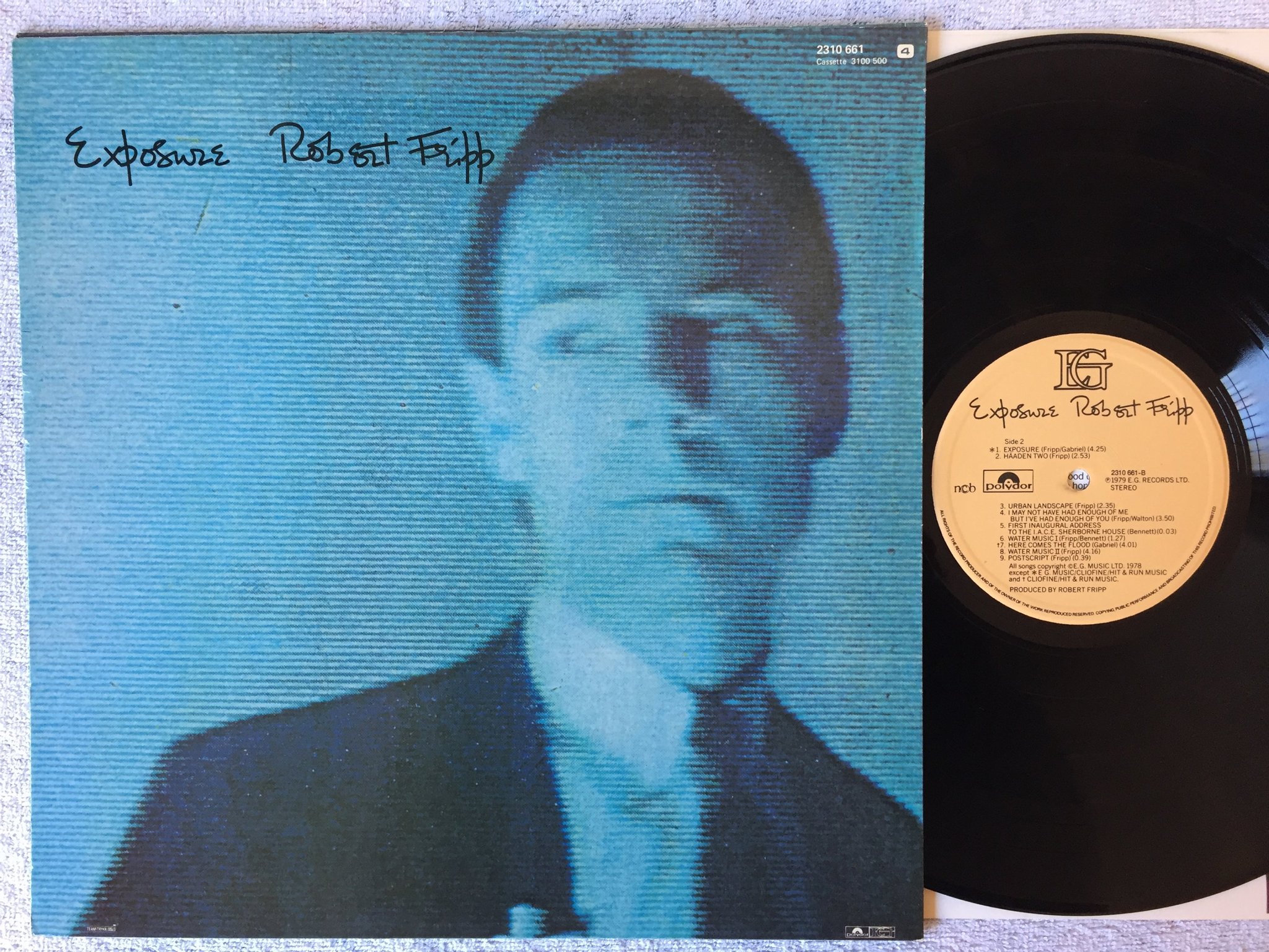 Omslagsbild för skivan ROBERT FRIPP exposure LP -79 ncb POLYDOR 2310 661
