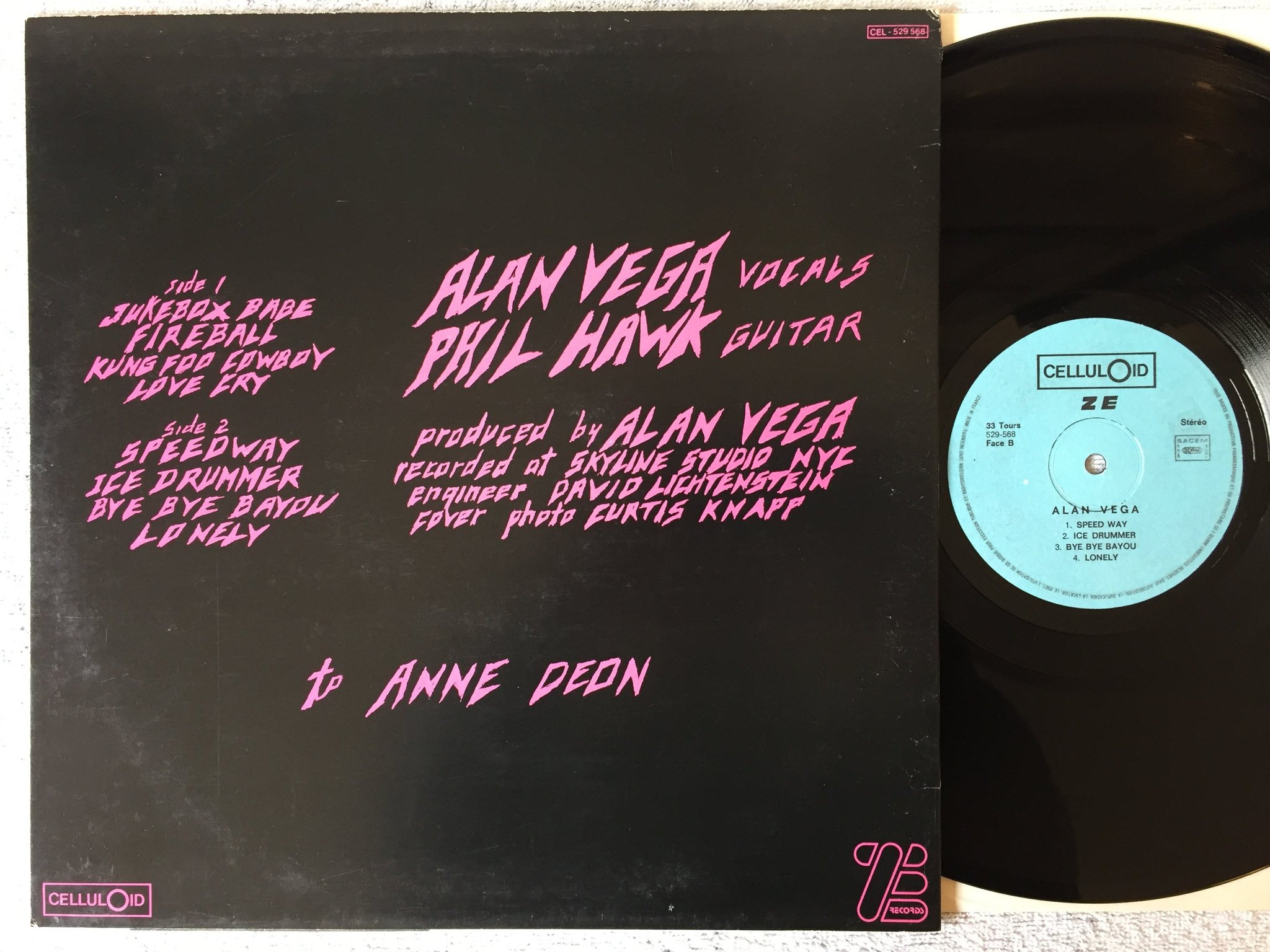 Omslagsbild för skivan ALAN VEGA ze LP -81 Fra CELLULOID CEL 529 568 rockabilly