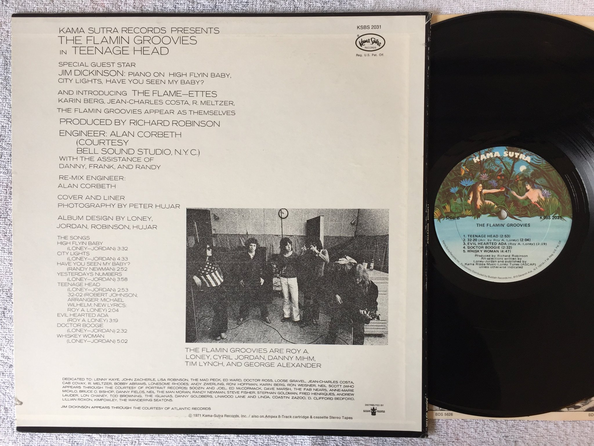 Omslagsbild för skivan THE FLAMIN GROOVIES  Teenage Head LP US KAMA SUTRA KSBS 2031
