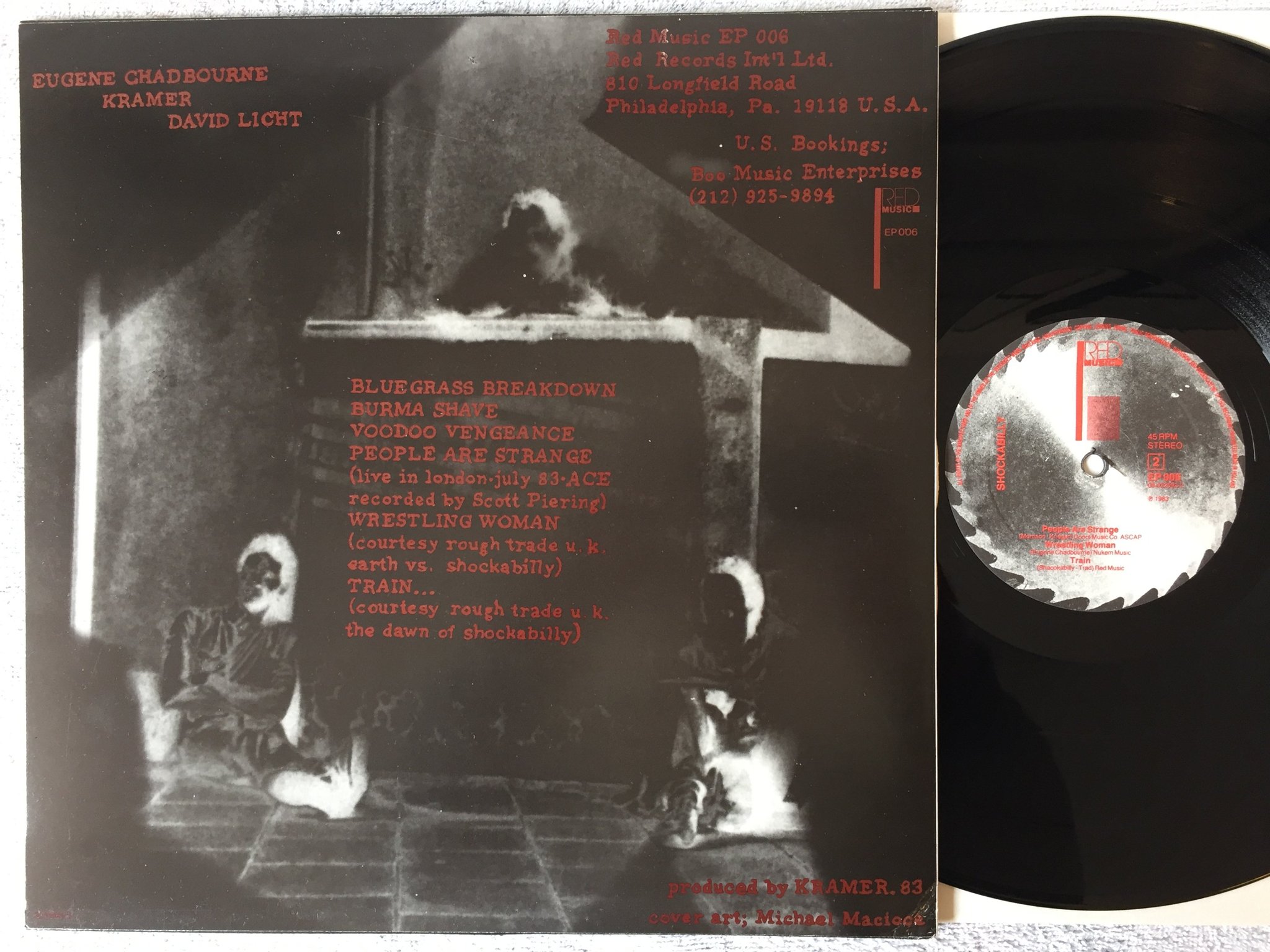 Omslagsbild för skivan SHOCKABILLY greatest hits 12"EP -83 Hol RED MUSIC EP 006 avantgarde