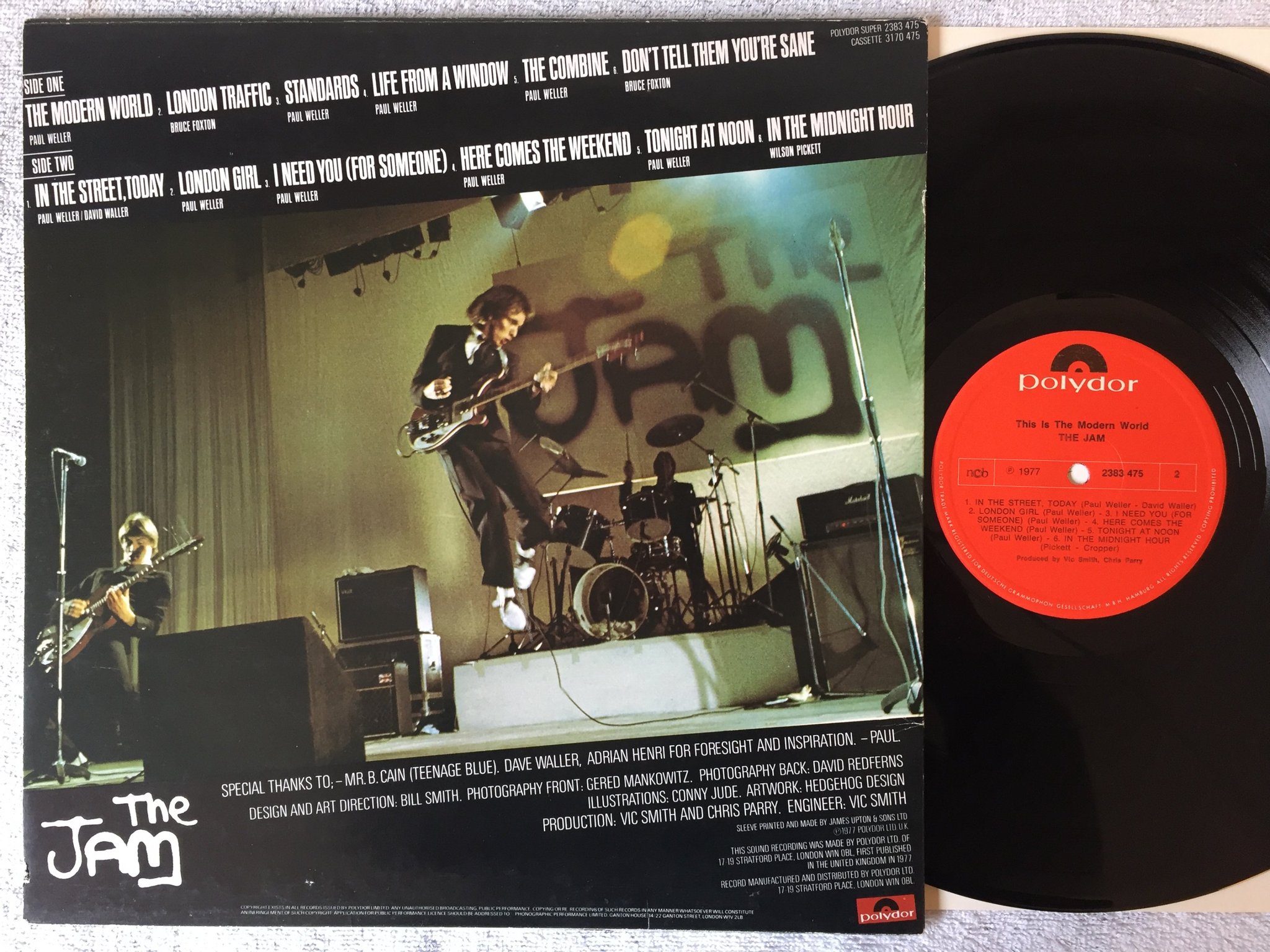 Omslagsbild för skivan THE JAM This Is The Modern World LP -77 ncb POLYDOR  2383 475