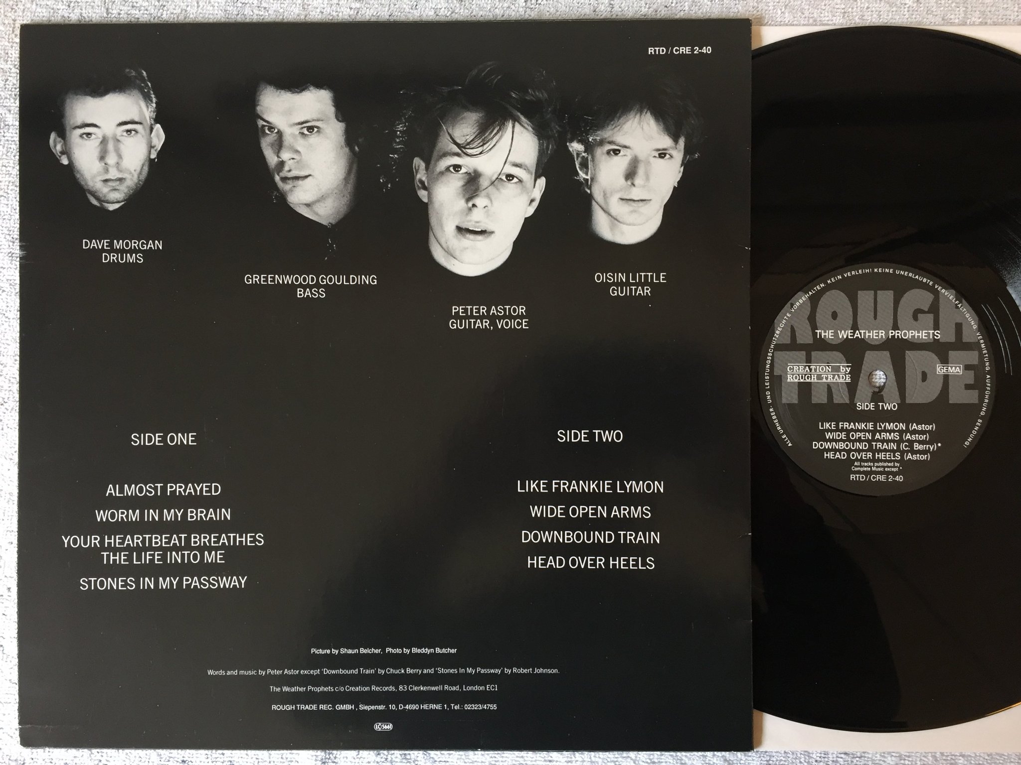 Omslagsbild för skivan THE WEATHER PROPHETS Diesel River LP -86 Ger ROUGH TRADE RTD / CRE 2-40
