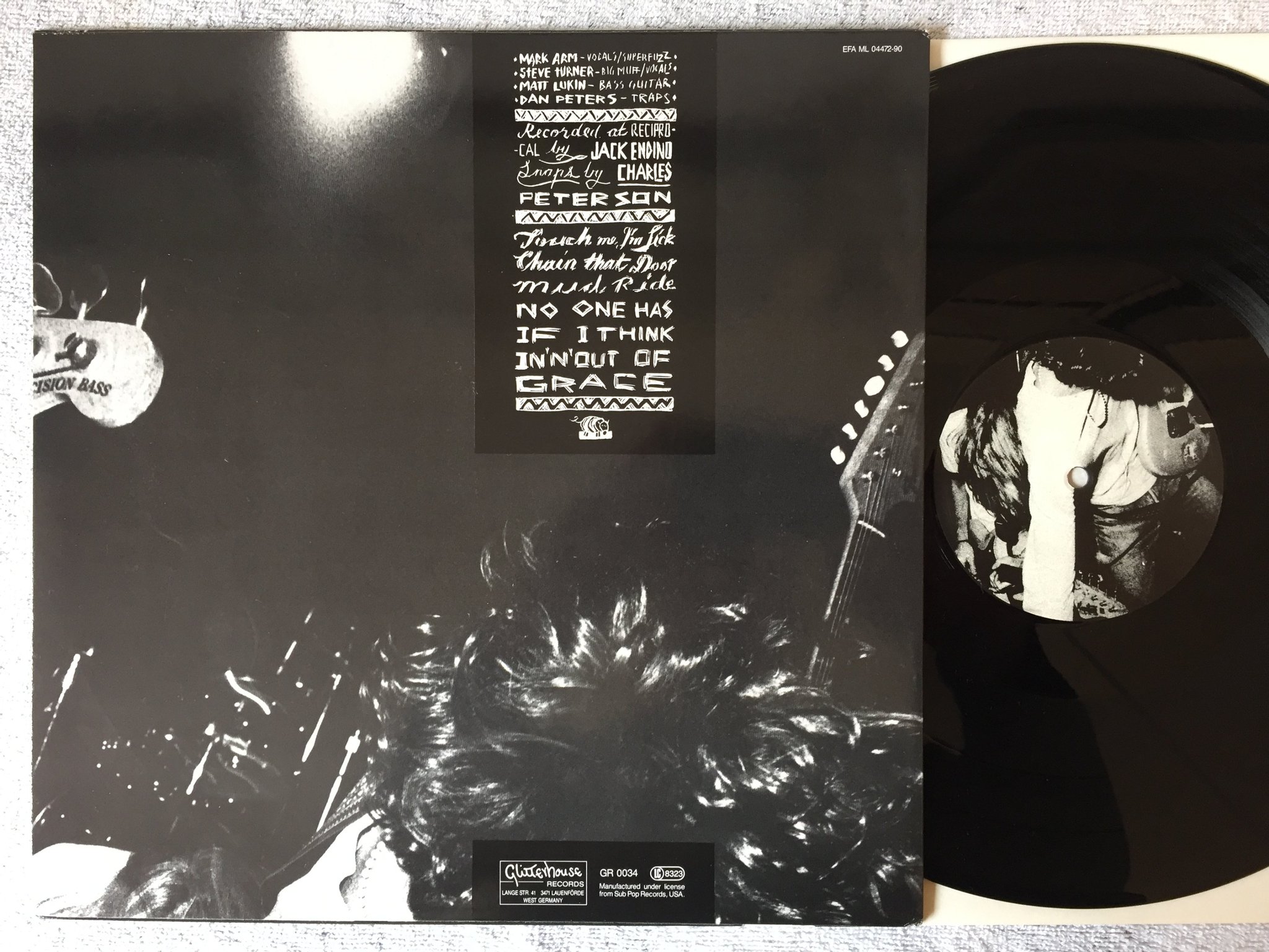 Omslagsbild för skivan MUDHONEY superfuzz bigmuff 12"ep -88 Ger GLITTERHOUSE GR 0034 grunge