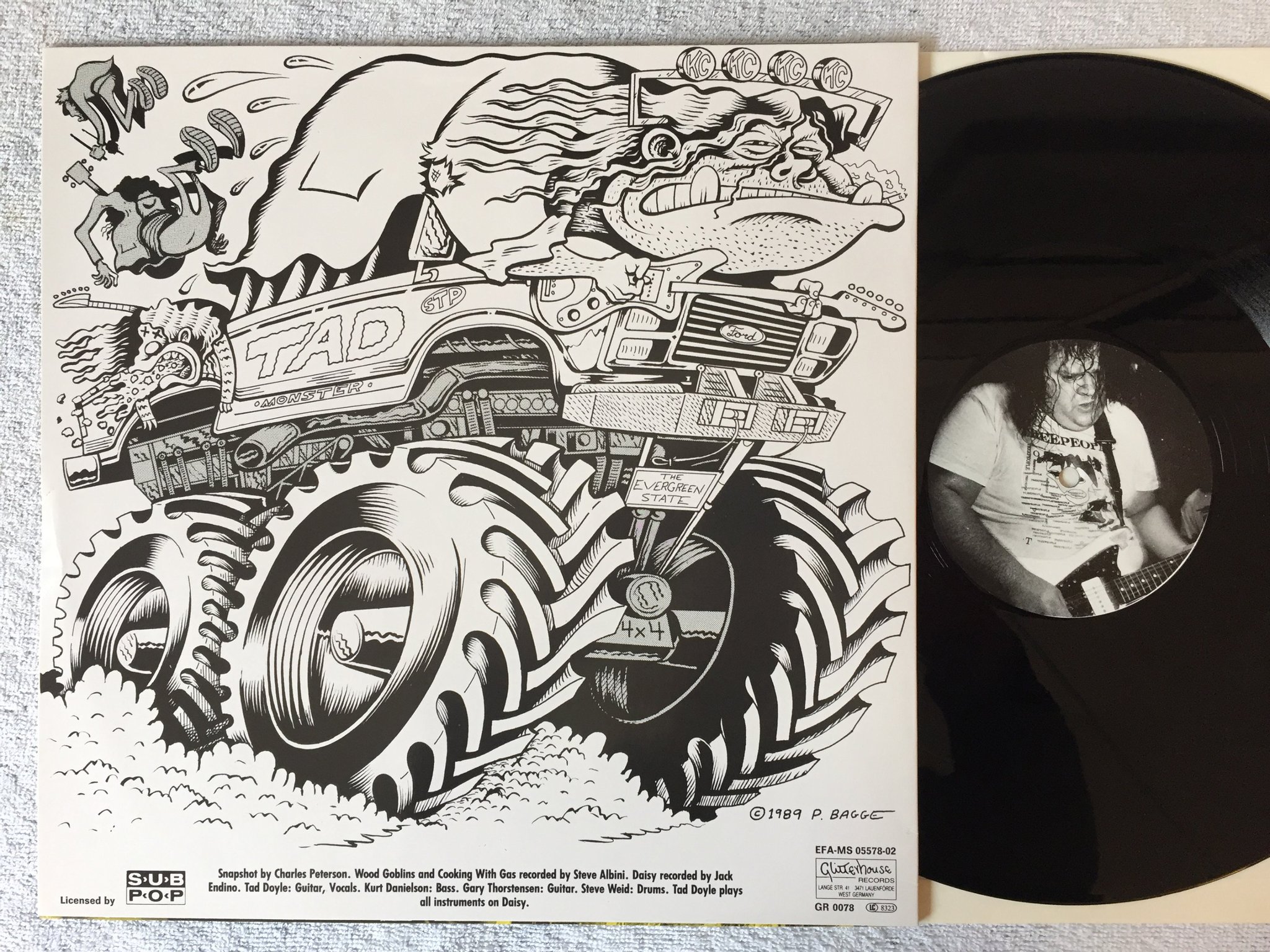 Omslagsbild för skivan TAD Wood Goblins 12"single -89 Ger GLITTERHOUSE GR 0078 grunge