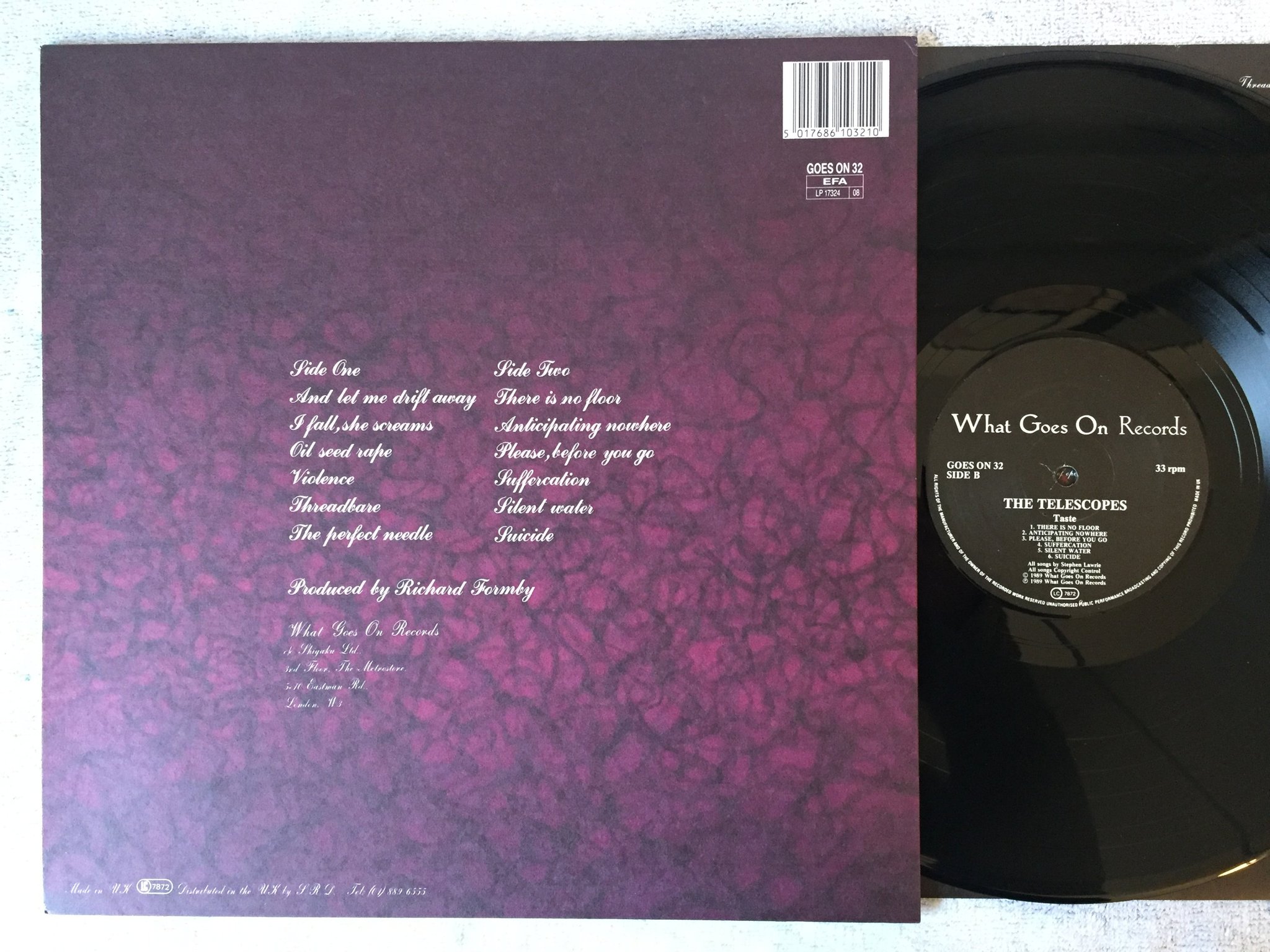 Omslagsbild för skivan THE TELESCOPES taste LP -89 WHAT GOES ON goes on 32  