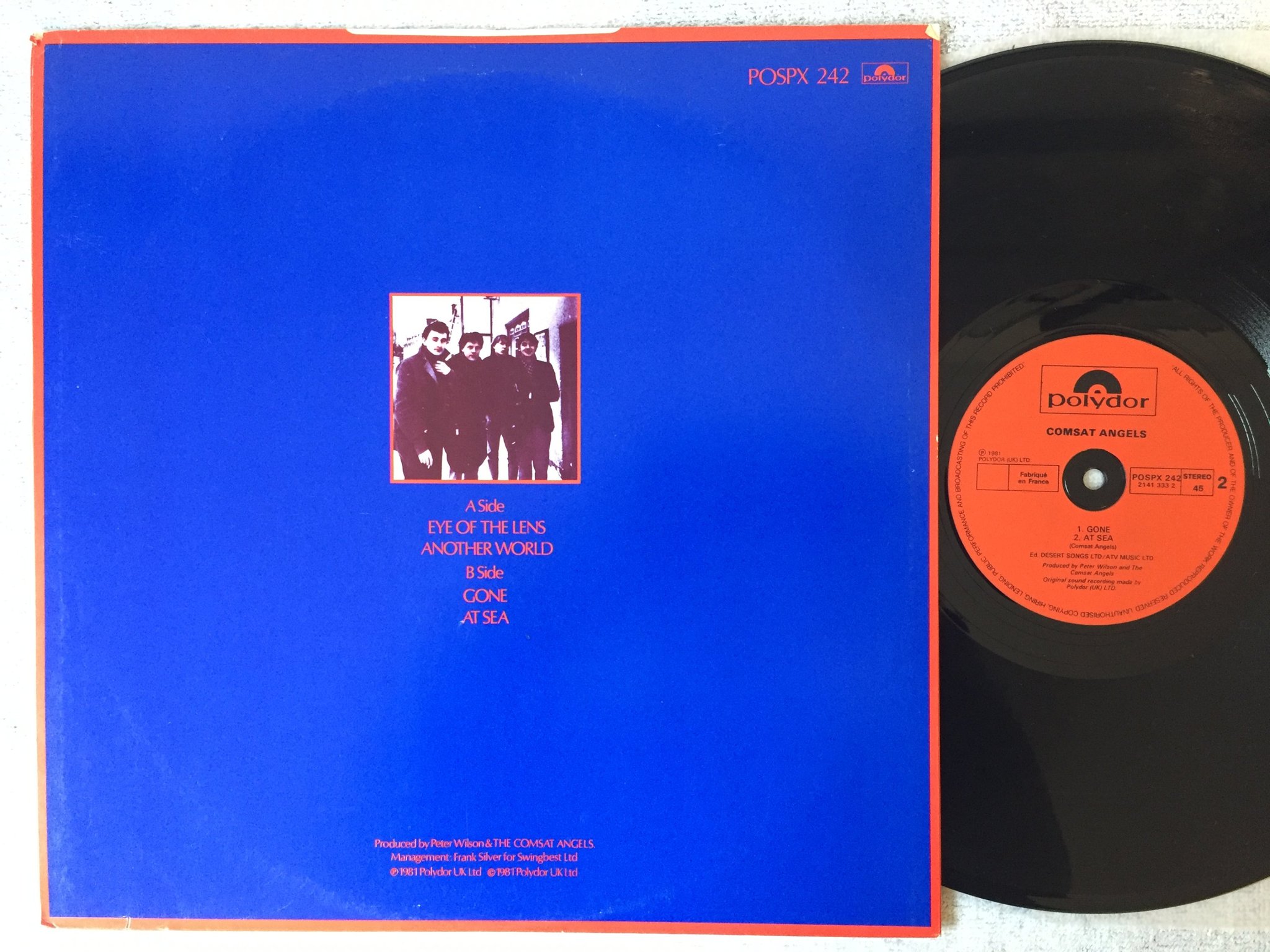 Omslagsbild för skivan THE COMSAT ANGELS Eye Of The Lens 12"ep -81 POLYDOR POSPX 242 new wave