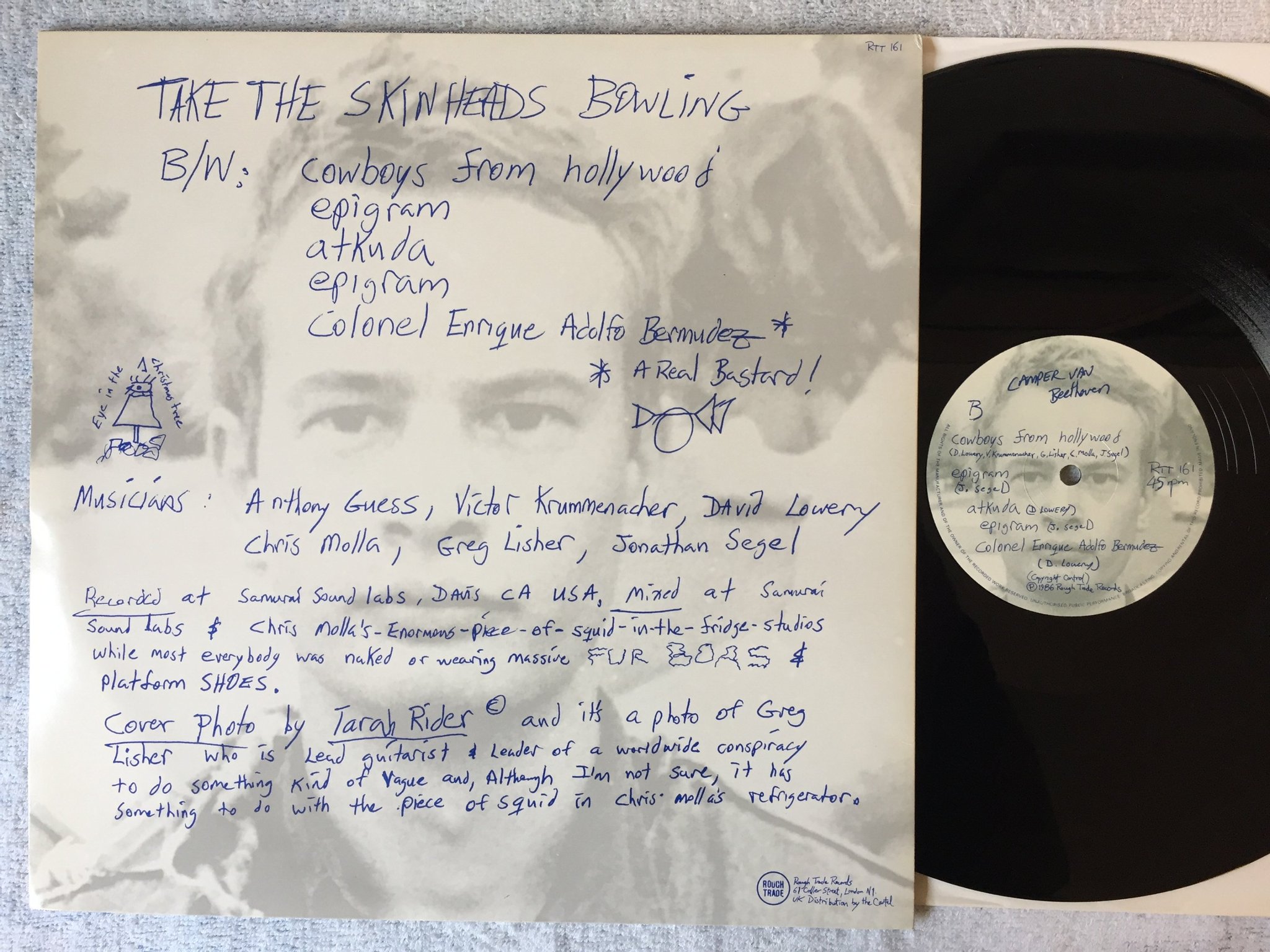 Omslagsbild för skivan CAMPER VAN BEETHOVEN Take The Skinheads Bowling 12"  -86 UK ROUGH TRADE RTT  161