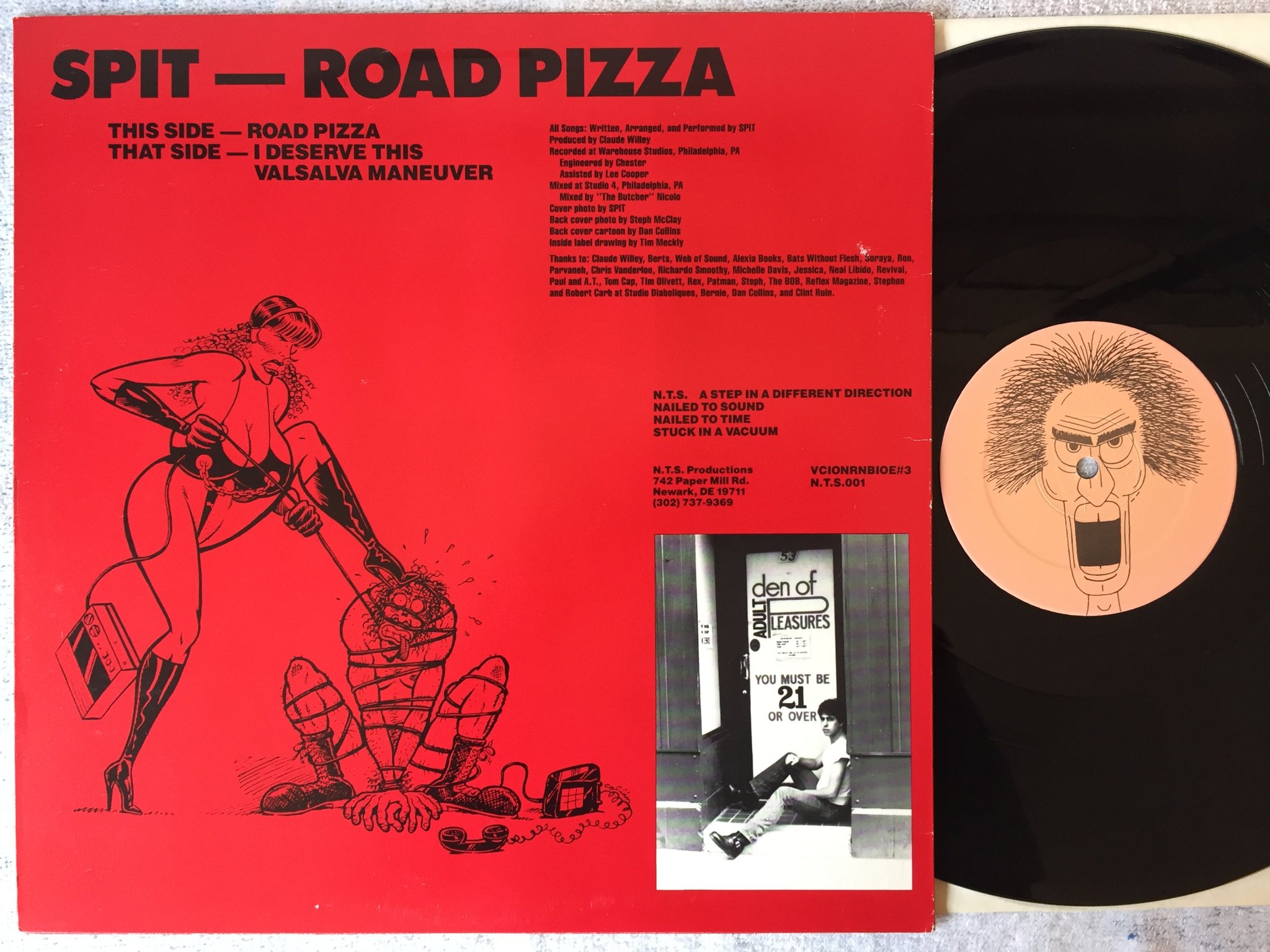 Omslagsbild för skivan SPIT ROAD PIZZA road pizza 12"single -88 US NAILED TO SOUND NTS001