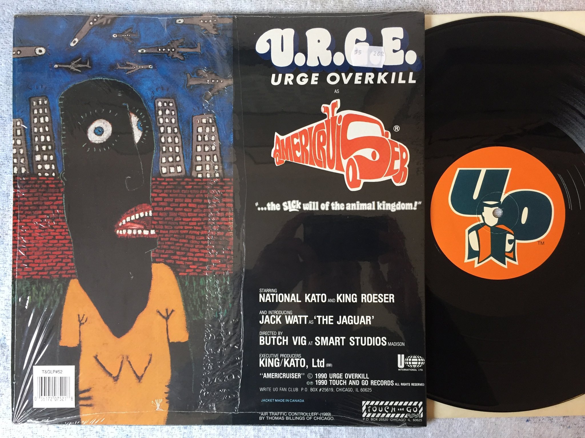 Omslagsbild för skivan URGE OVERKILL Americruiser LP -90 US TOUCH AND GO T&GLP#52