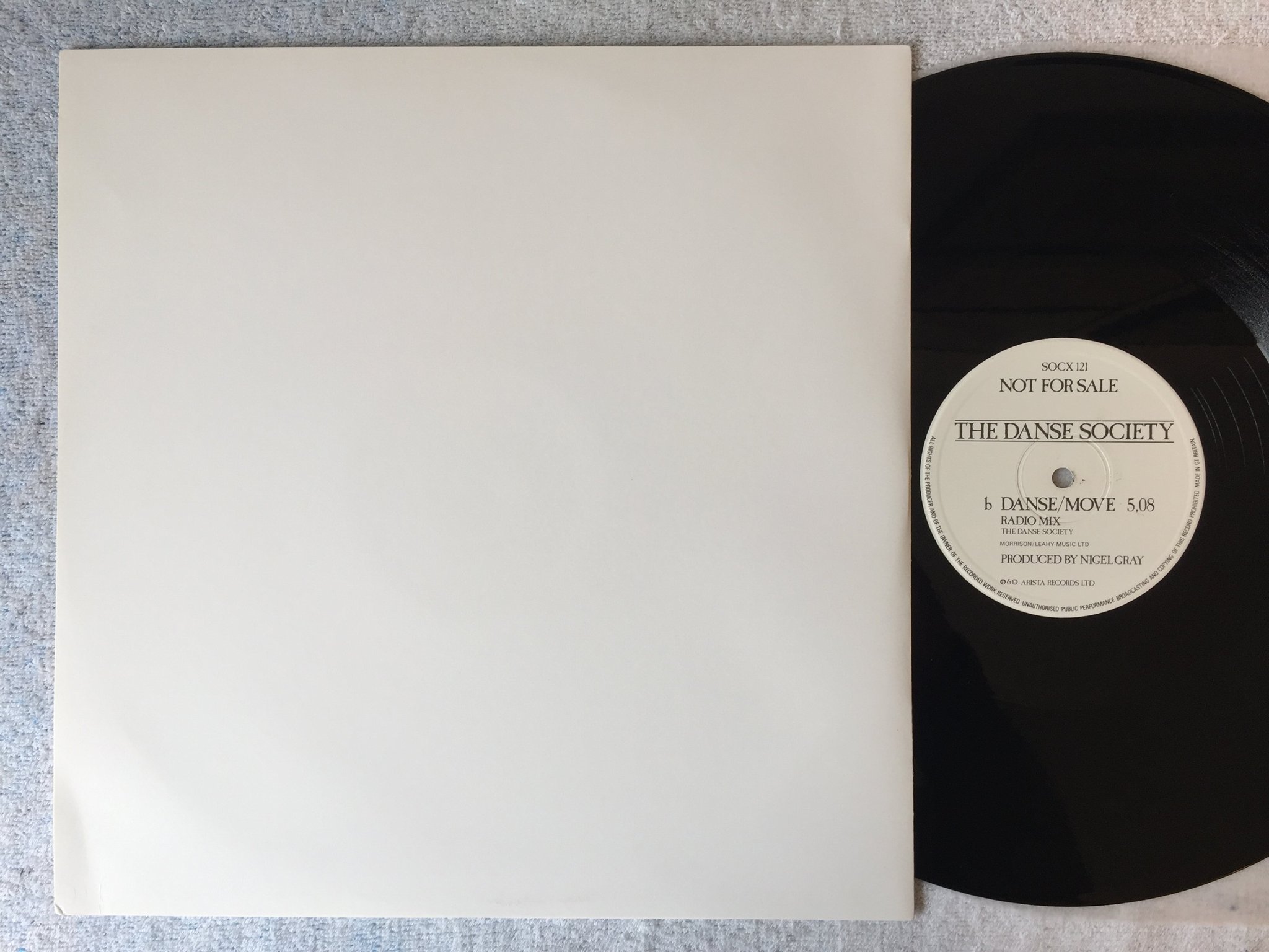 Omslagsbild för skivan THE DANSE SOCIETY Danse / Move 12"single -82 SOCIETY SOCX 126  