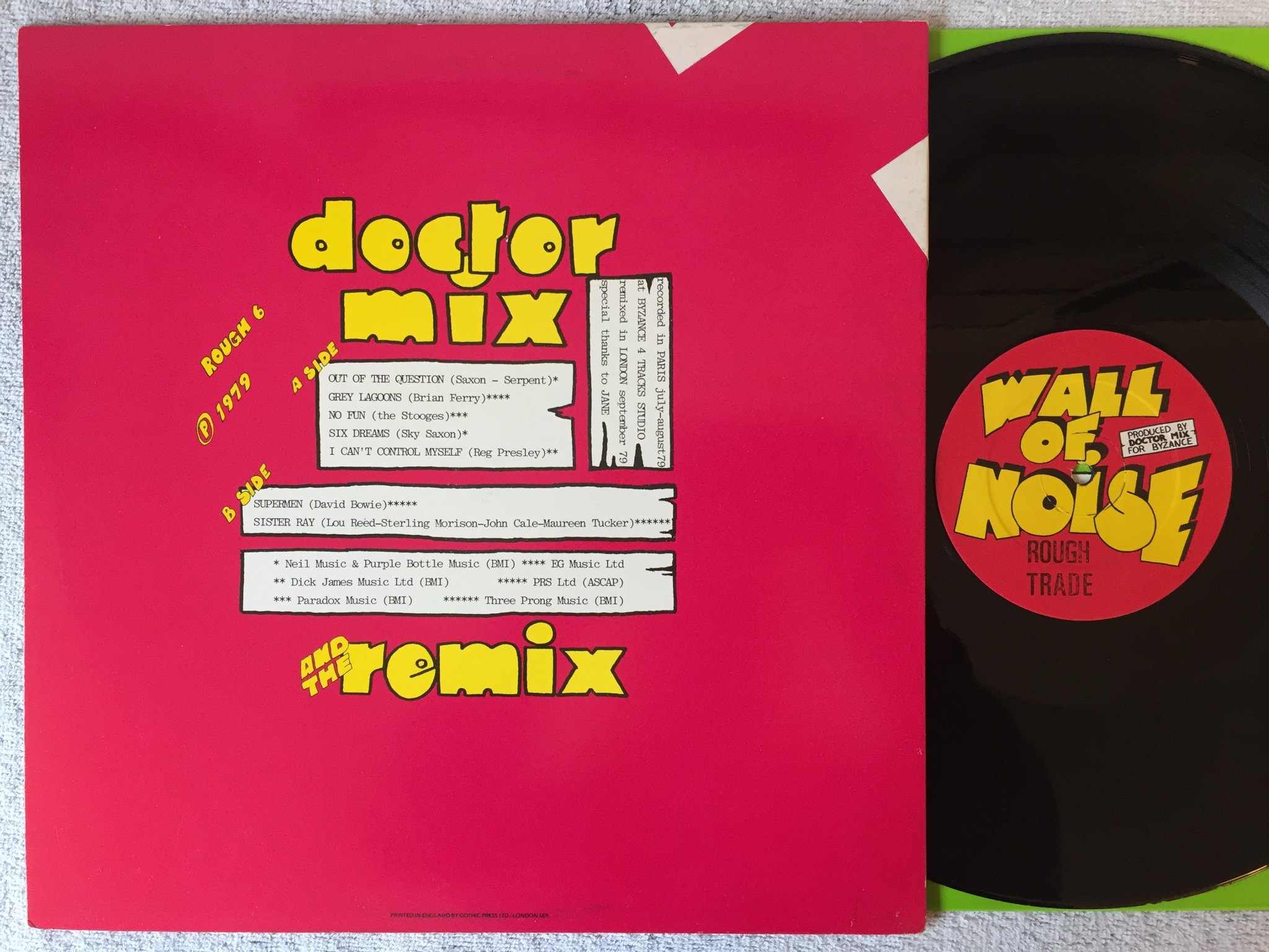 Omslagsbild för skivan DOCTOR MIX AND THE REMIX Wall Of Noise LP -79 UK rough trade ROUGH 6 