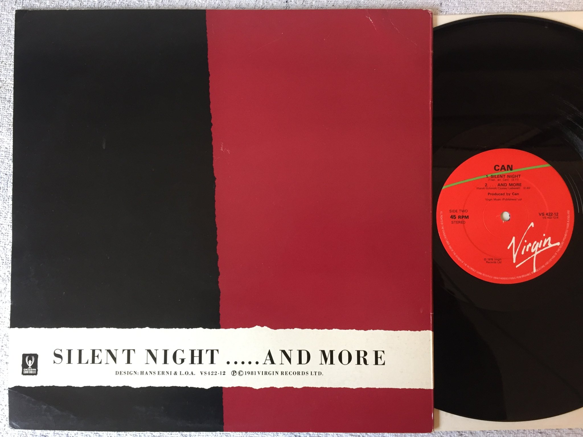 Omslagsbild för skivan CAN I want more 12"single -81 UK VIRGIN VS 422-12 krautrock / pop