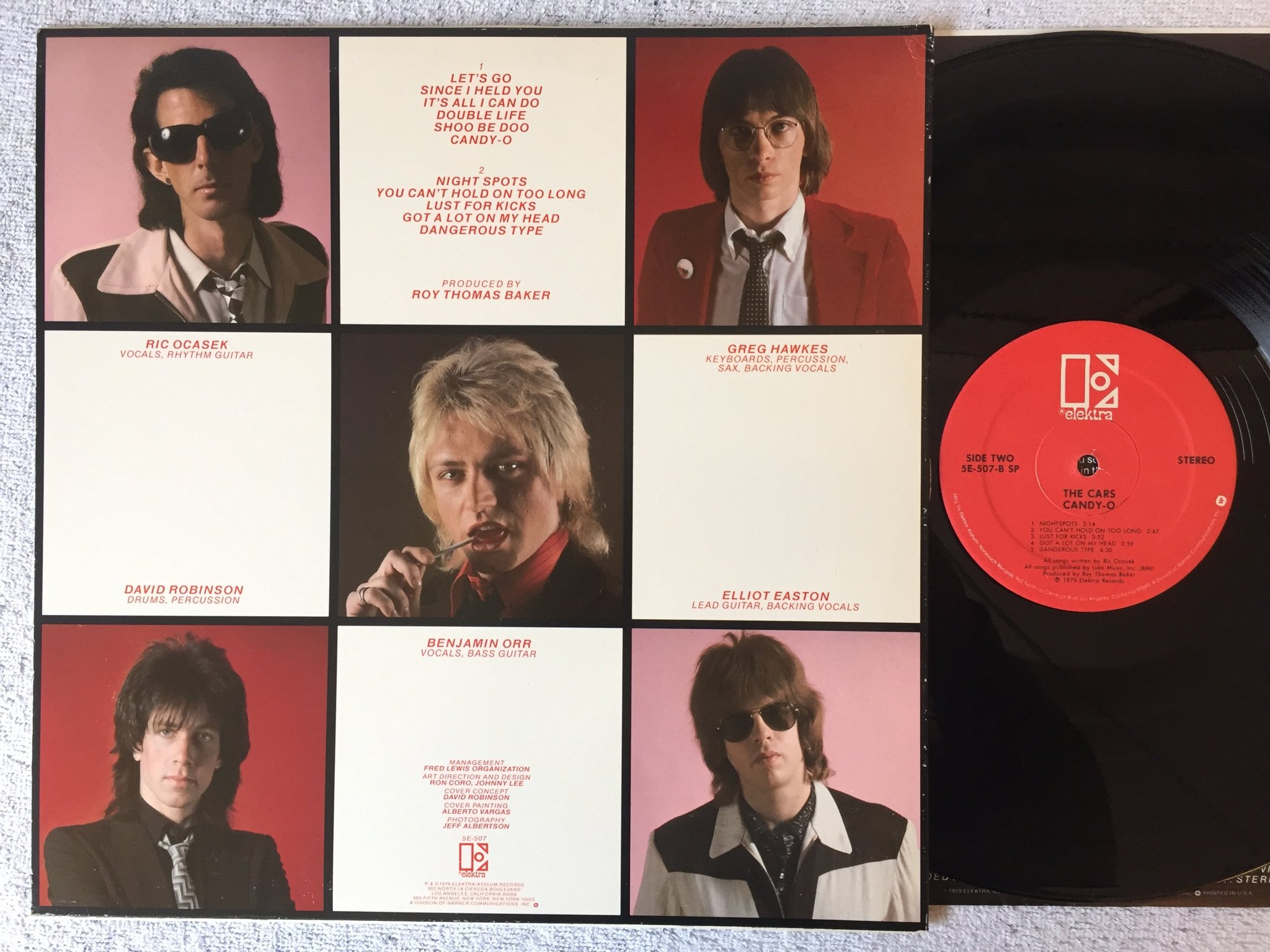 Omslagsbild för skivan THE CARS candy-o LP -79 US elektra 5E-507 SP