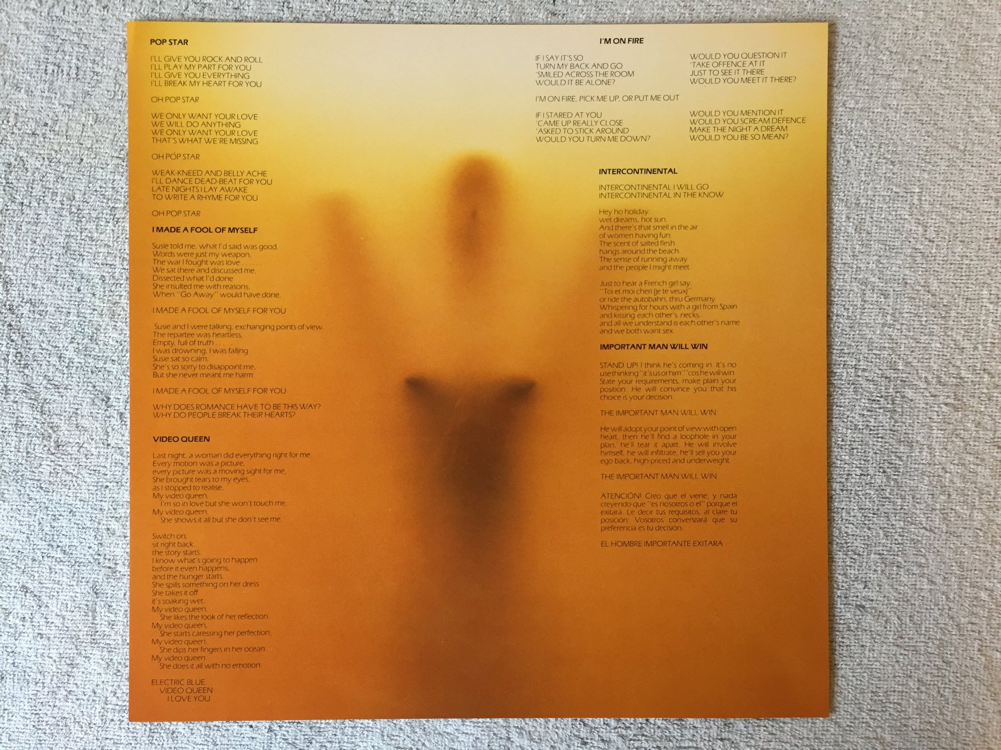 Omslagsbild för skivan AFRAID OF MICE s/t LP -81 UK CHARISMA CAS 1155 new wave