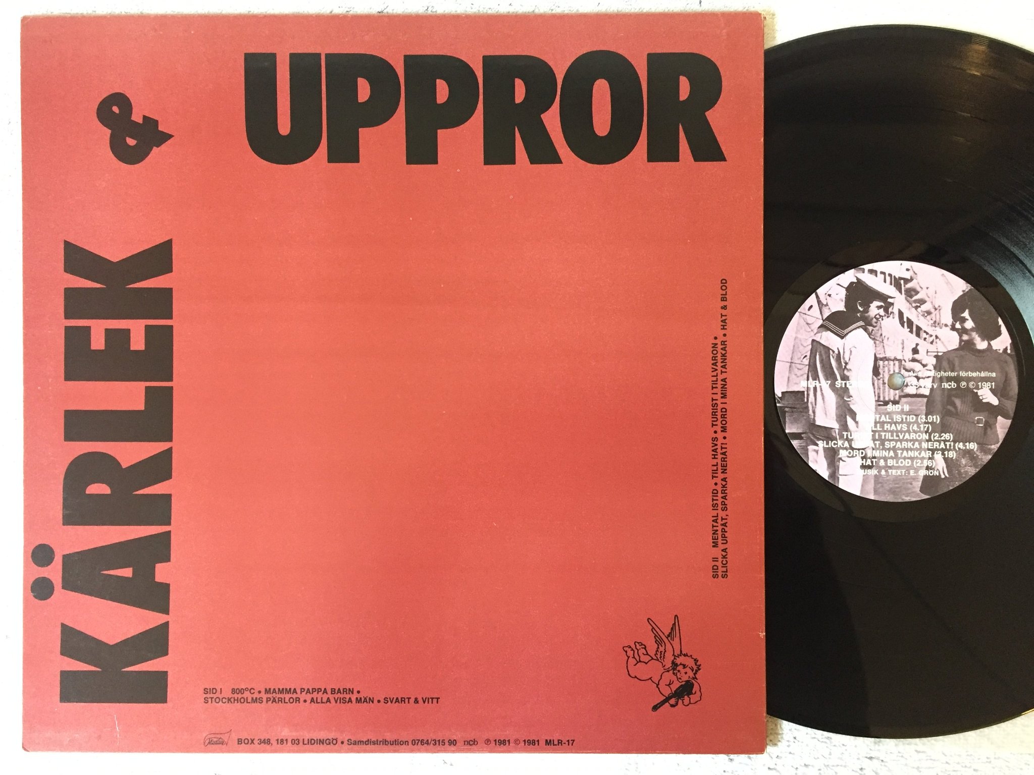 Omslagsbild för skivan EBBA GRÖN kärlek & uppror LP -81 Swe MISTLUR MLR-17  " 800° "