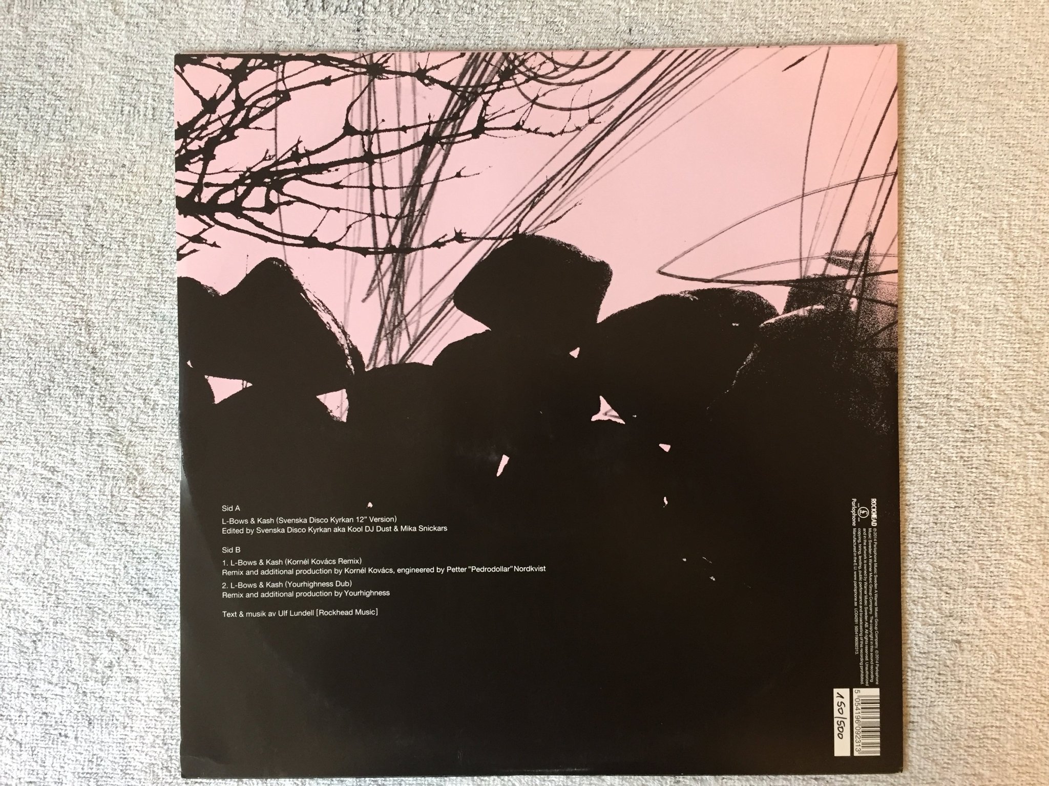 Omslagsbild för skivan ?ULF LUNDELL l-bows & kash 12"single ltd #150/500 still sealed !