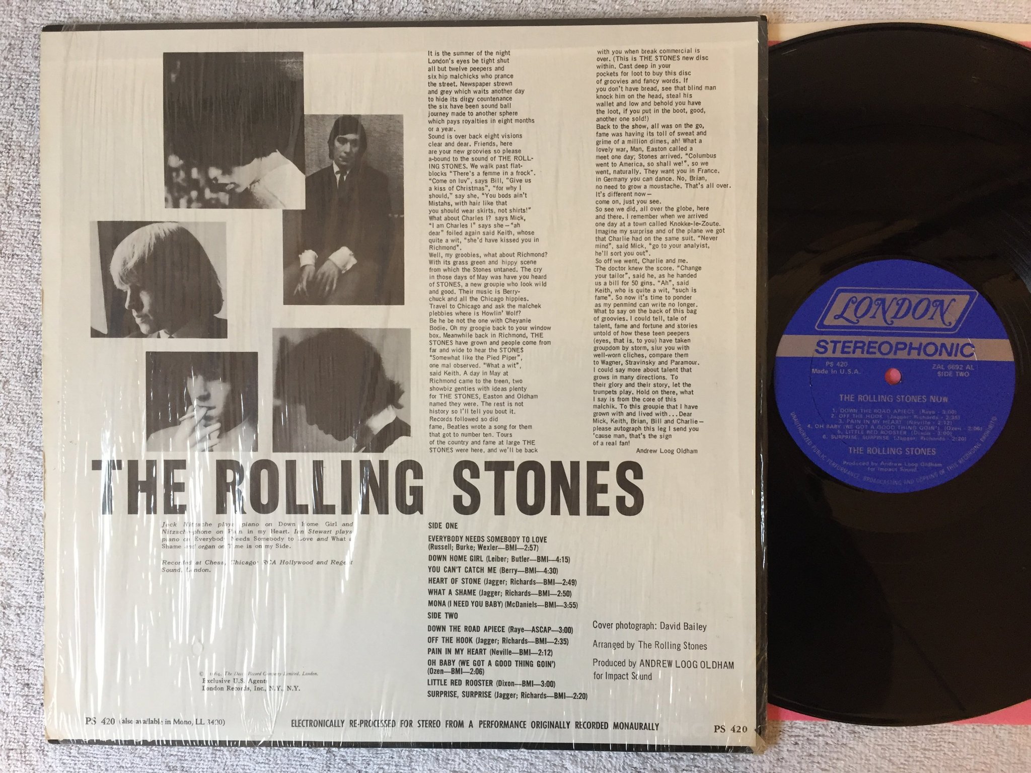 Omslagsbild för skivan THE ROLLING STONES now LP re US LONDON PS 420 