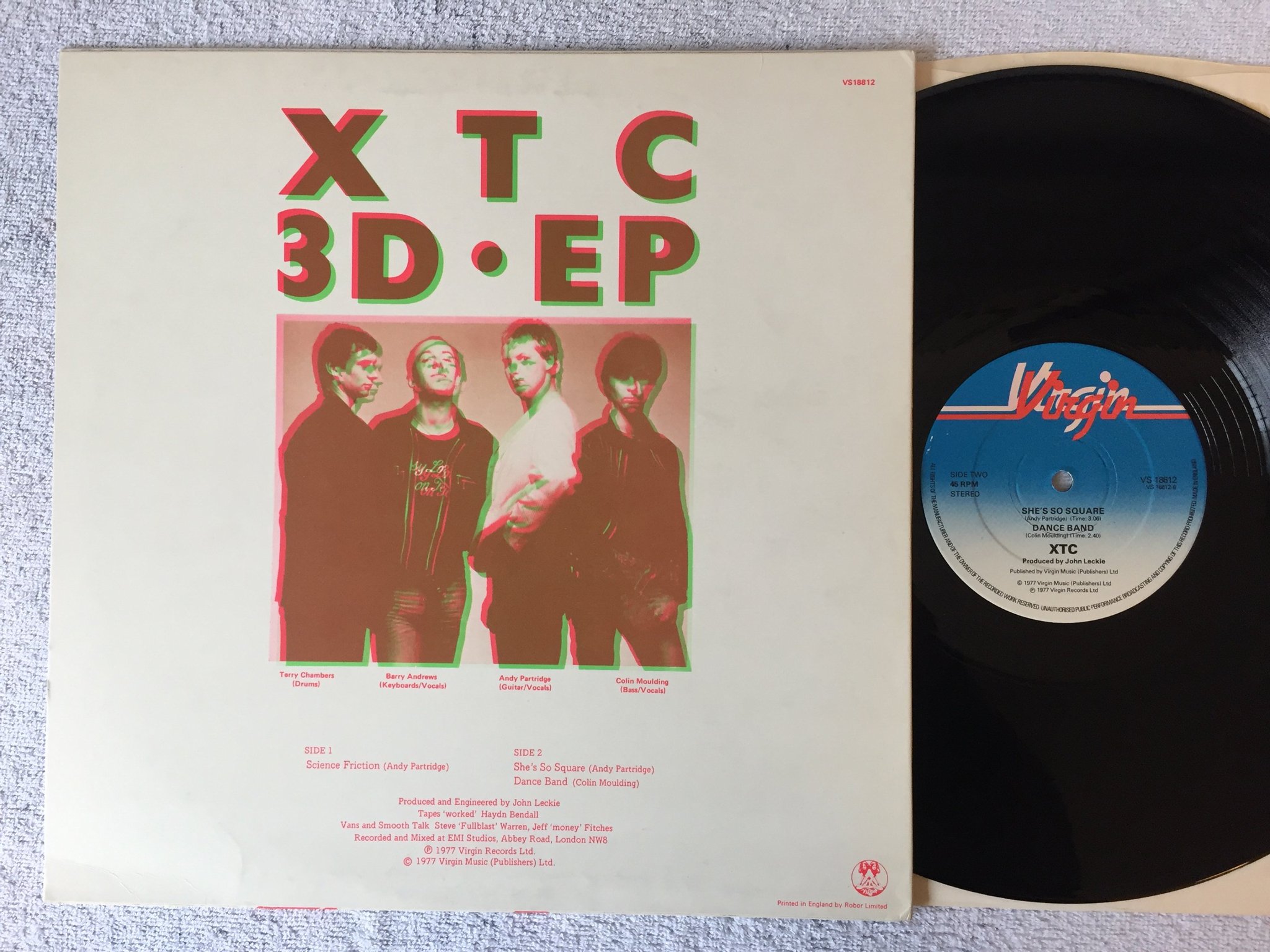 Omslagsbild för skivan XTC 3D • EP science friction 12"EP -77 UK VIRGIN VS 188 12