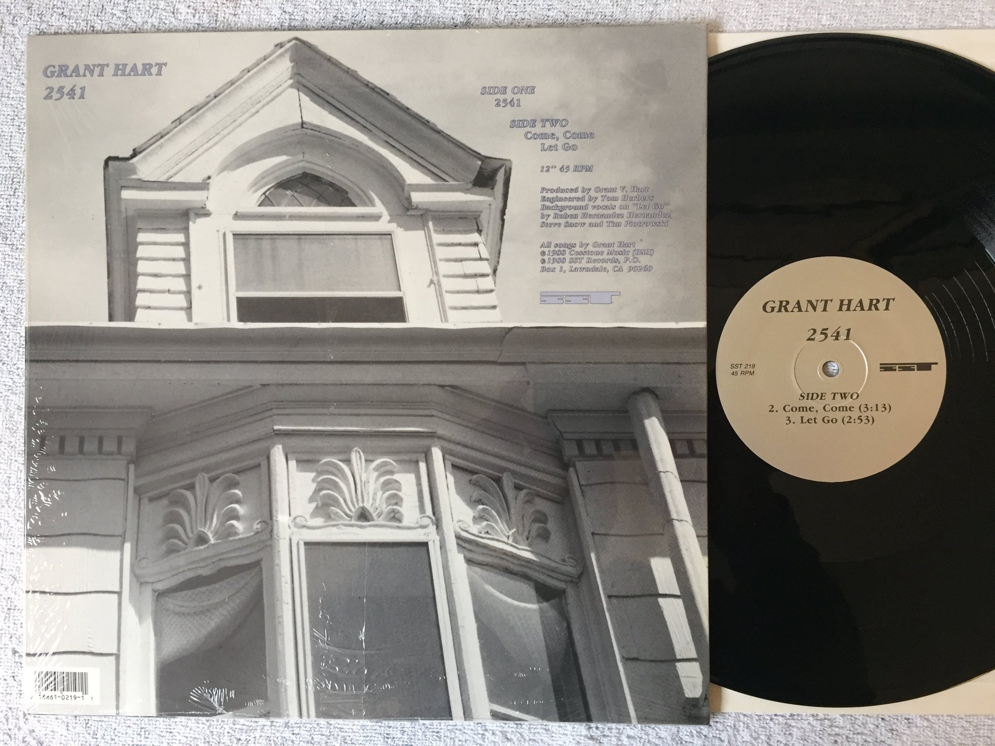 Omslagsbild för skivan GRANT HART 2541 12"single -88 US SST 219 alternative rock