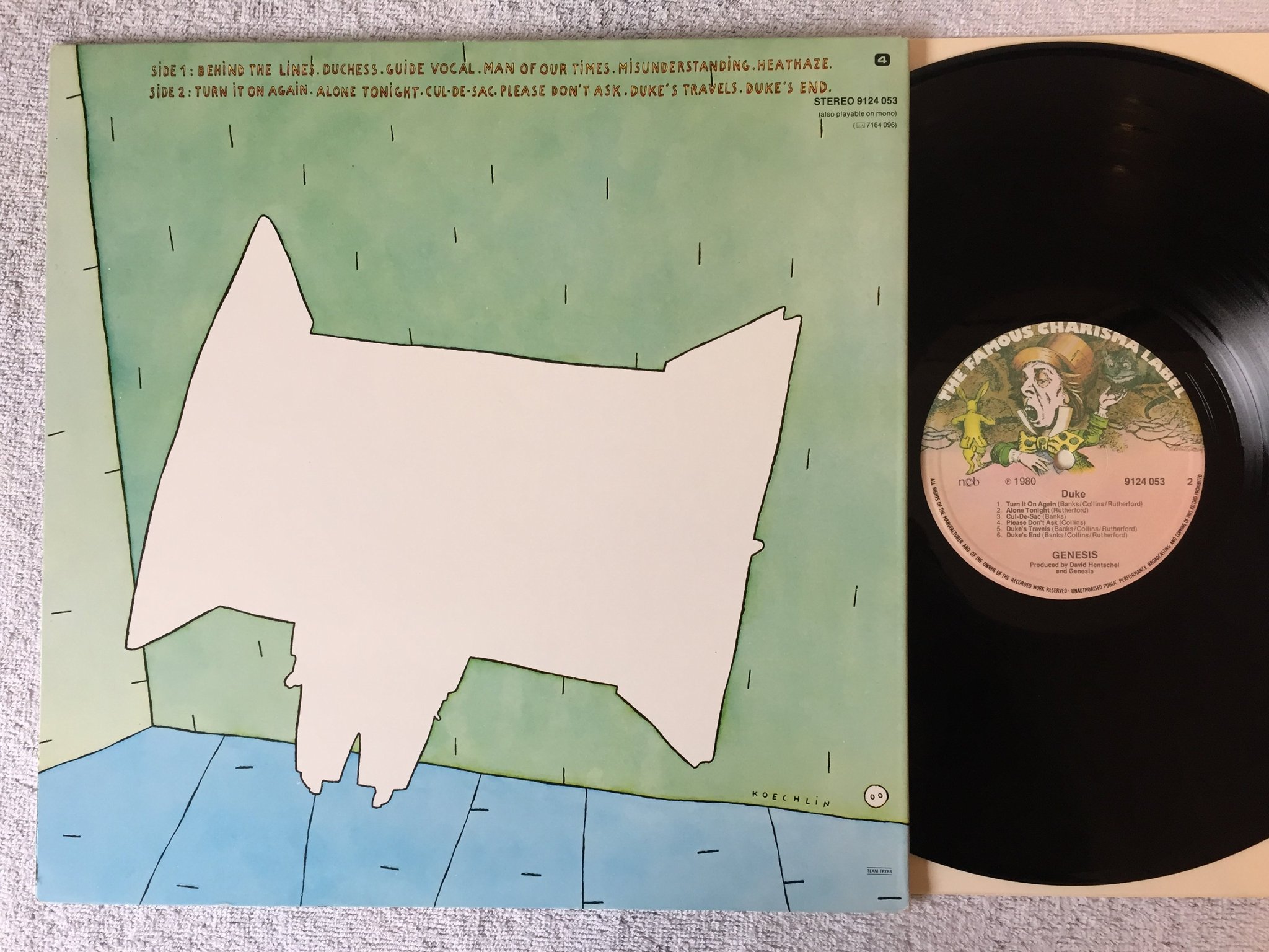 Omslagsbild för skivan GENESIS duke LP -80 ncb CHARISMA 9124 053