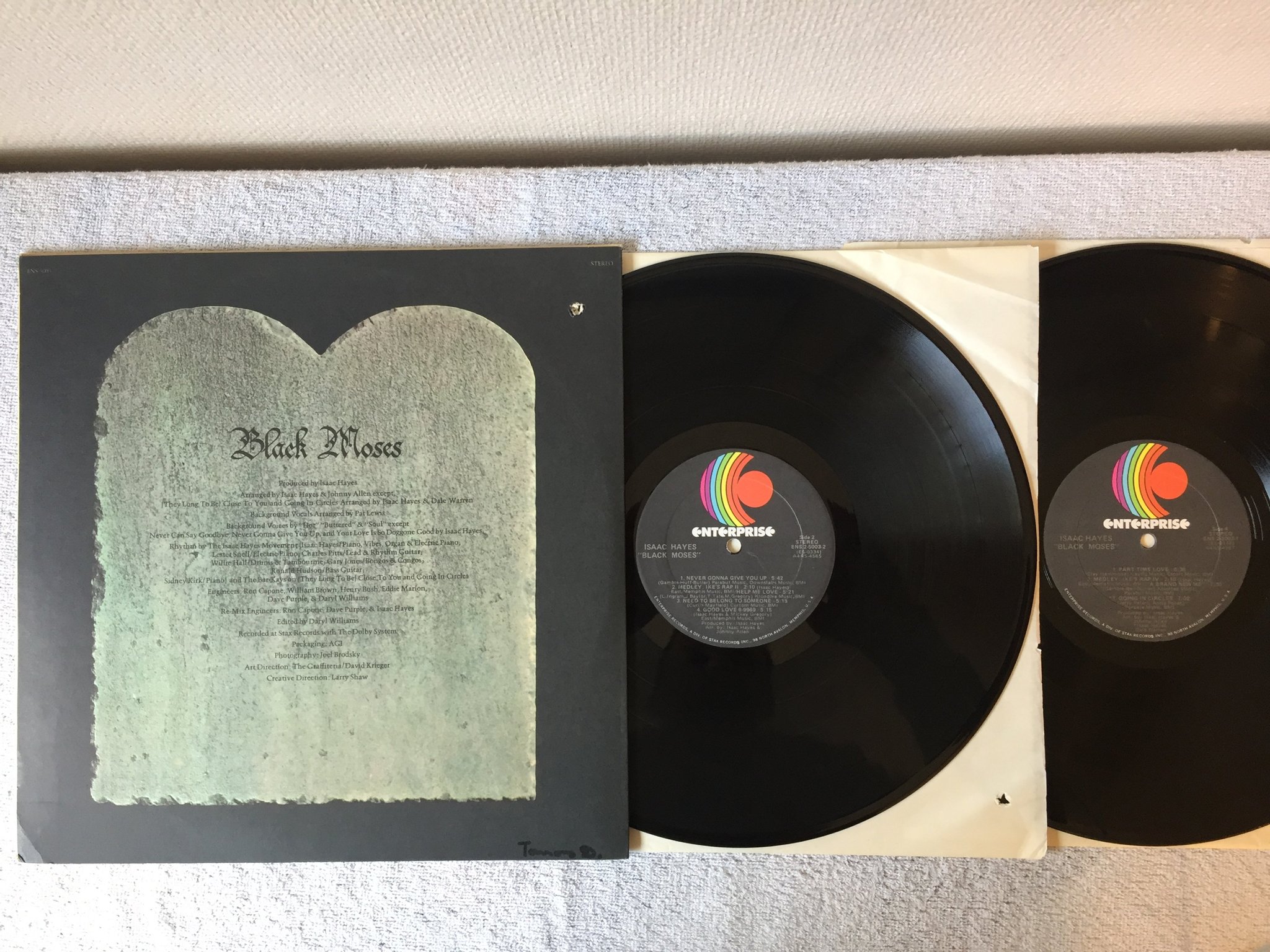 Omslagsbild för skivan ISAACS HAYES black Moses 2xLP US ENTERPRISE ENS-2-5003