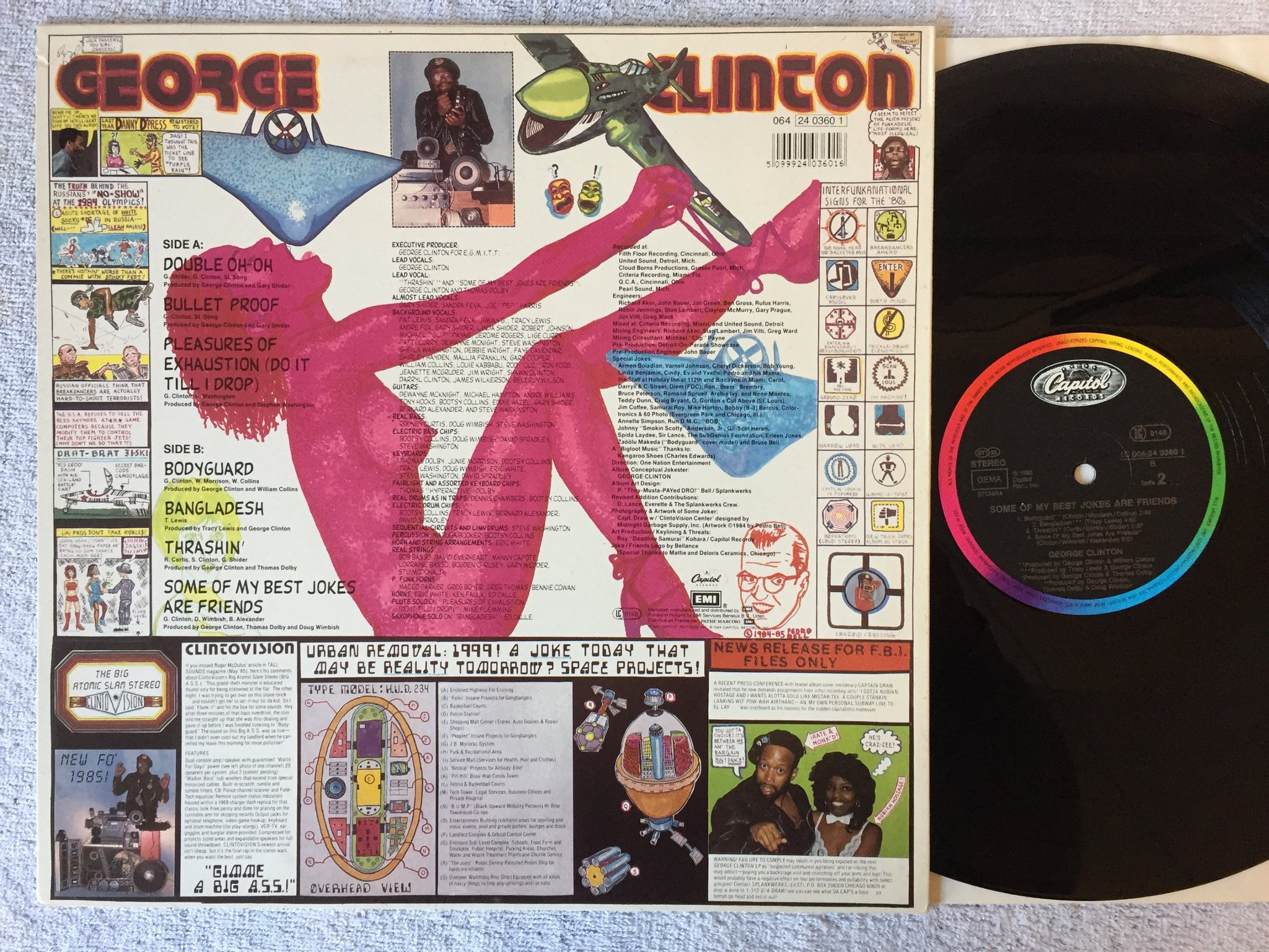 Omslagsbild för skivan GEORGE CLINTON some of my best jokes are friends LP -85 Ger CAPITOL 
