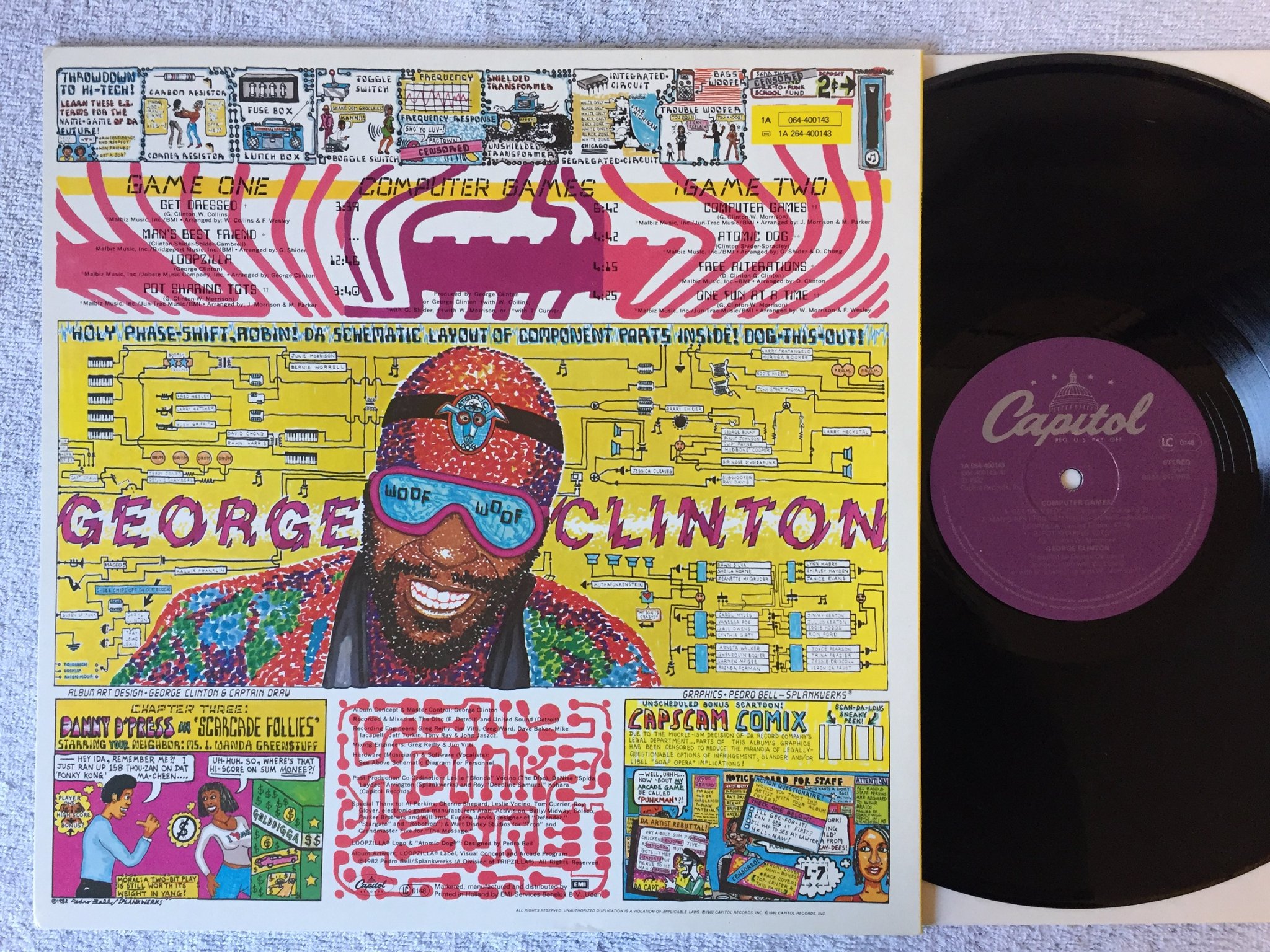 Omslagsbild för skivan GEORGE CLINTON computer games  LP -82 Ger CAPITOL "atomic dog" CLASSIC!!!