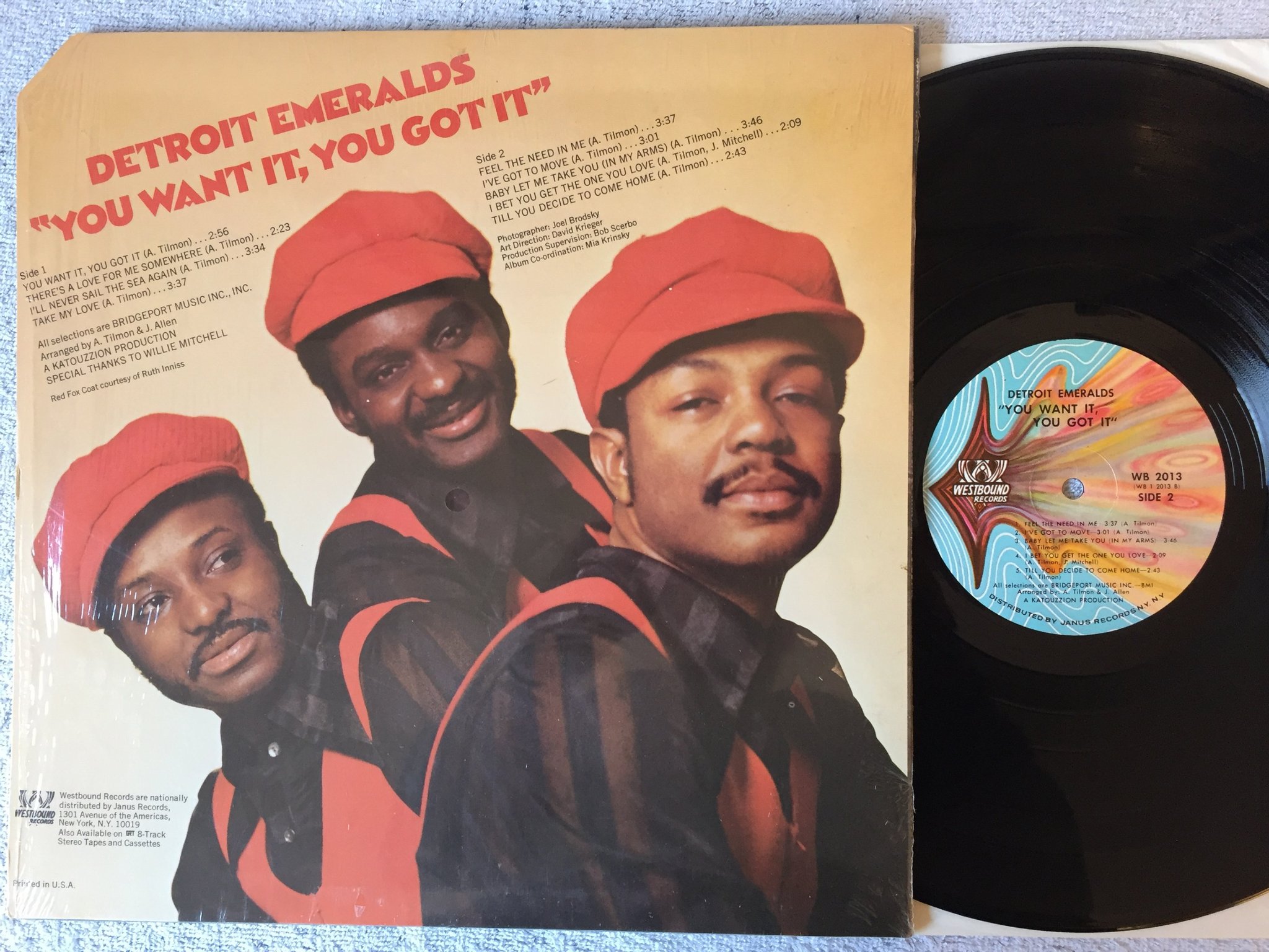 Omslagsbild för skivan DETROIT EMERALDS you want it you got it LP -72 US WESTBOUND WB 2013