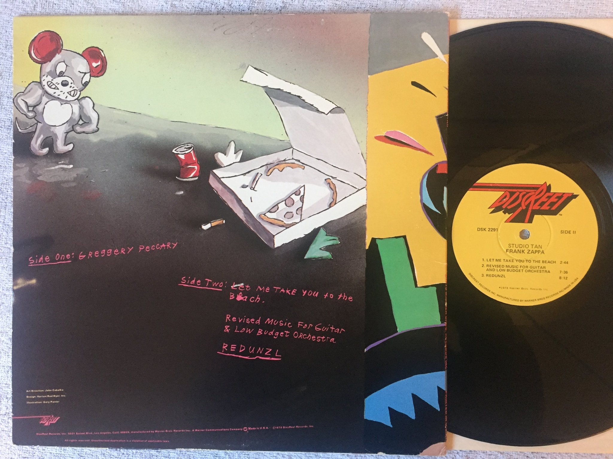 Omslagsbild för skivan FRANK ZAPPA studio tan LP -78 US DISCREET DSK 2291