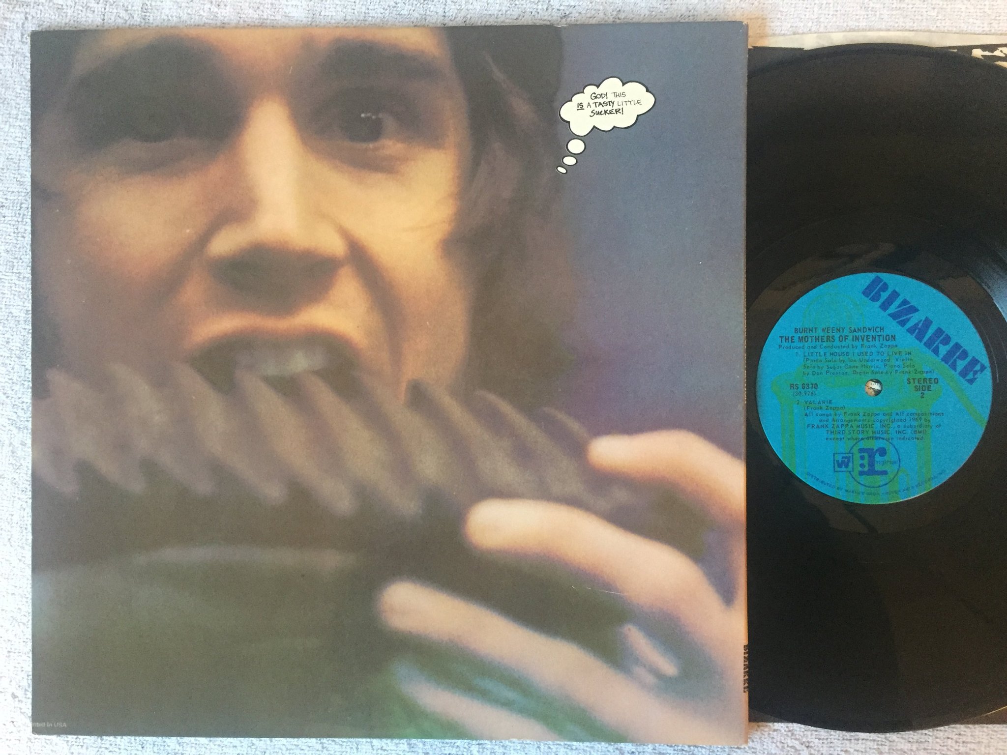Omslagsbild för skivan THE MOTHERS OF INVENTION burnt weeny sandwich LP -69 US BIZARRE RS 6370