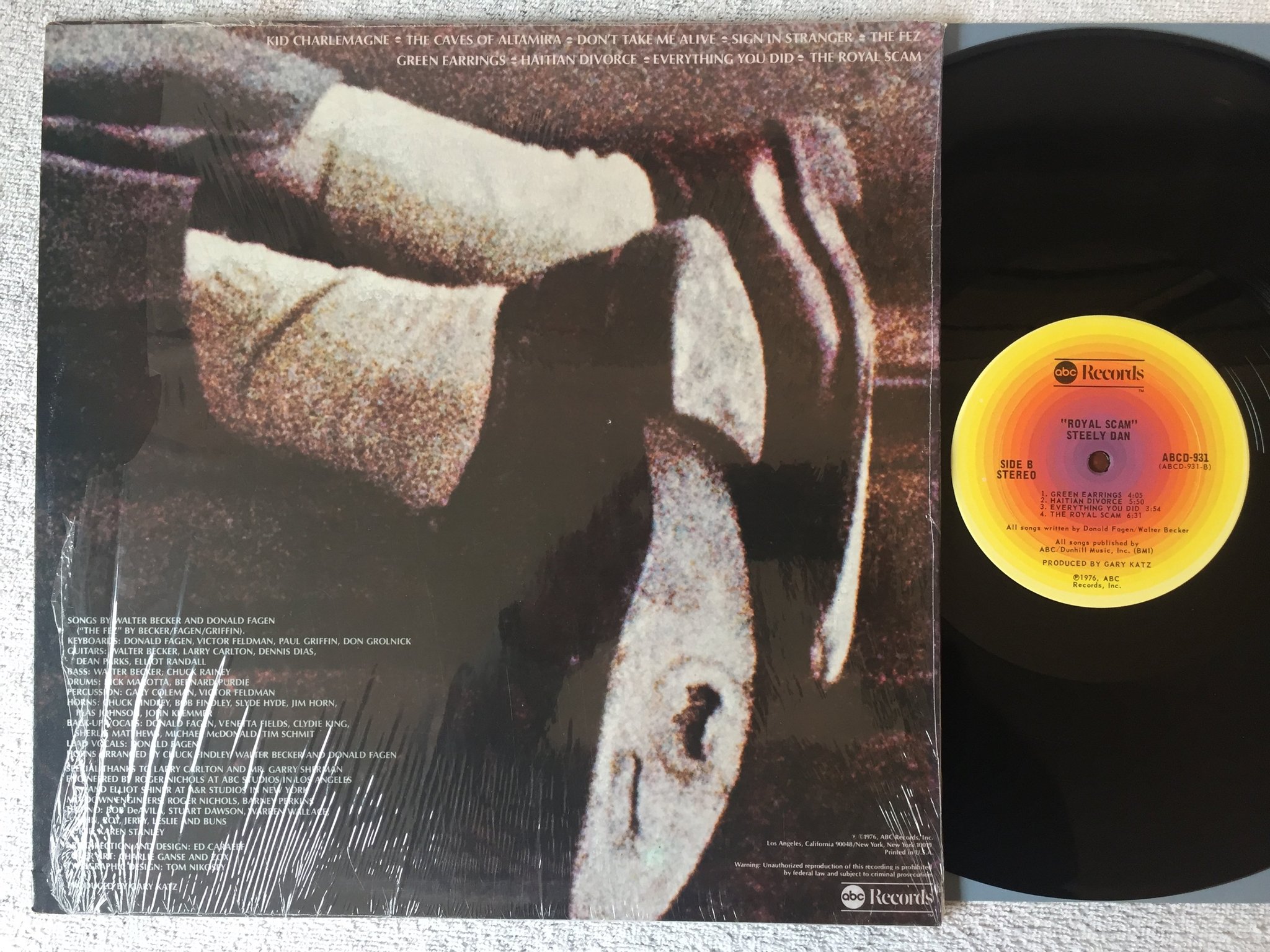 Omslagsbild för skivan STEELY DAN royal scam LP -76 US ABC ABCD-931