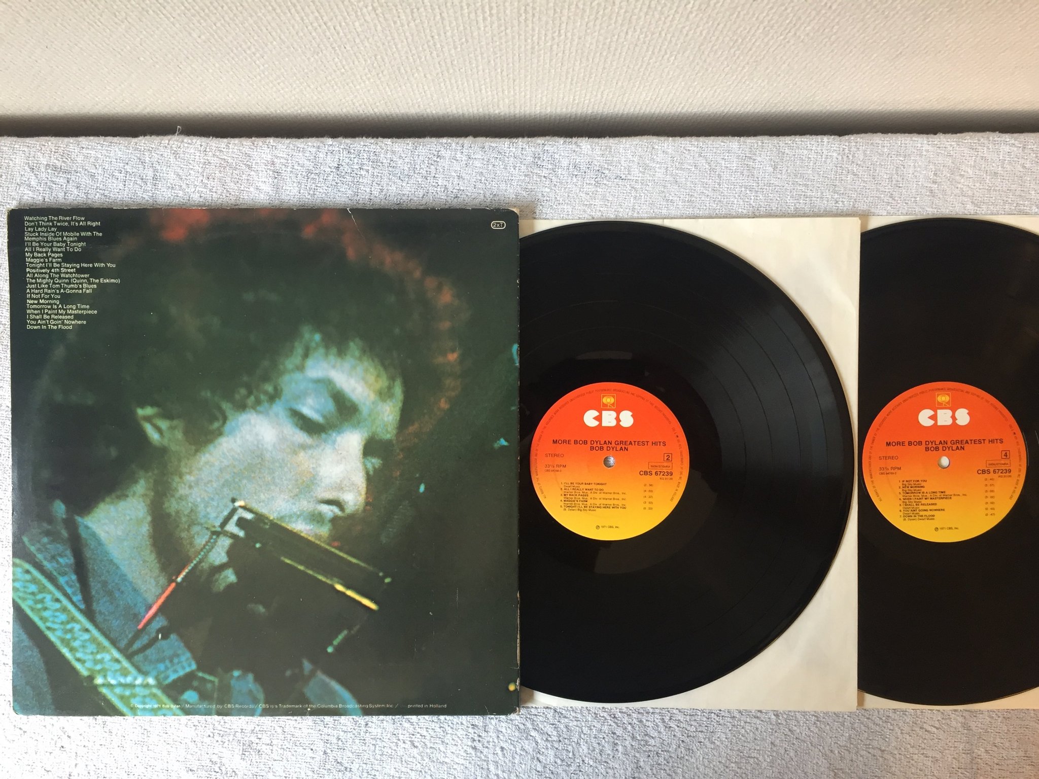 Omslagsbild för skivan BOB DYLAN more greatest hits 2xLP  Hol CBS 67239
