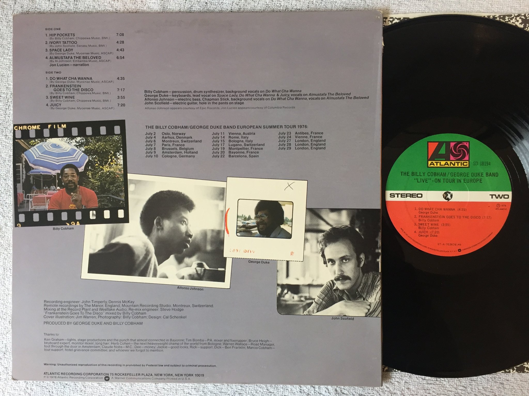 Omslagsbild för skivan THE BILLY COBHAM / GEORGE DUKE BAND live LP -76 US ATLANTIC SD 18194