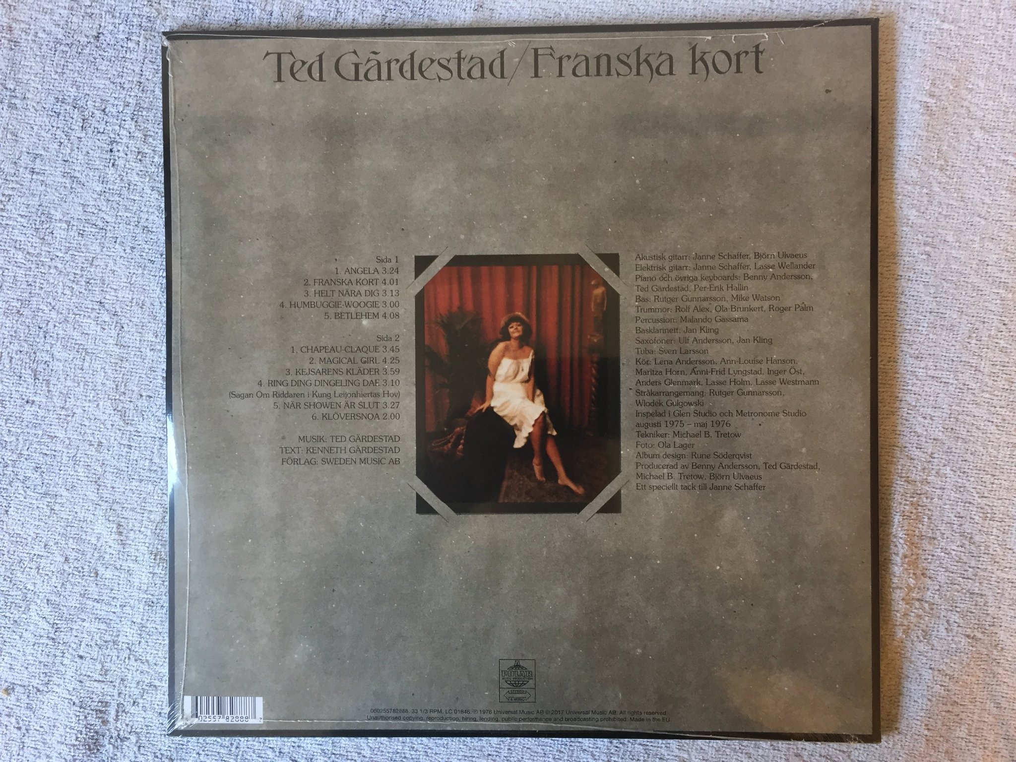 Omslagsbild för skivan TED GÄRDESTAD franska kort LP 2017 UNIVERSAL 060255782888  still sealed