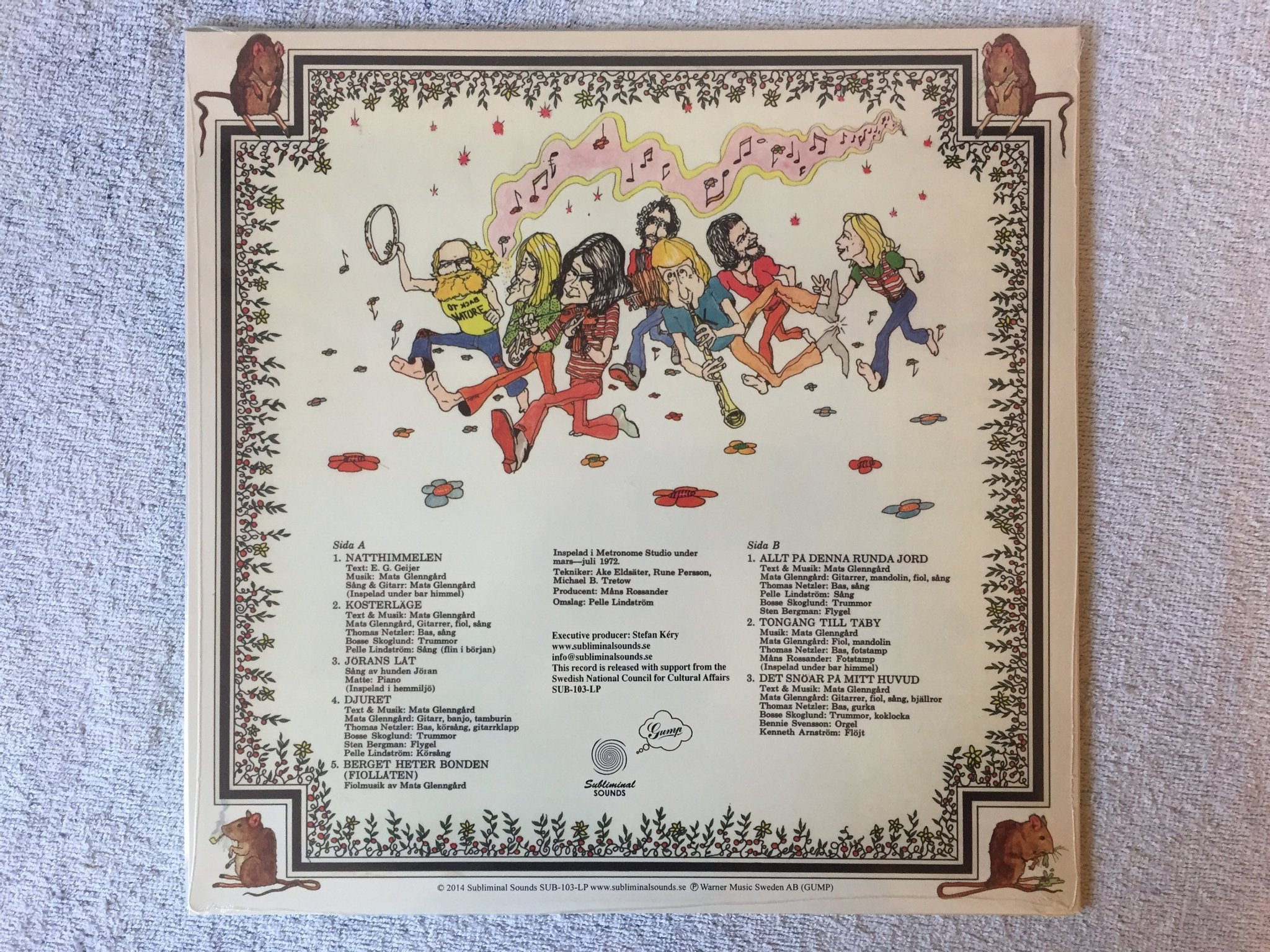 Omslagsbild för skivan MATS GLENNGÅRD Kosterläge LP 2014 Swe SUBLIMINAL SUB-103-LP Still sealed