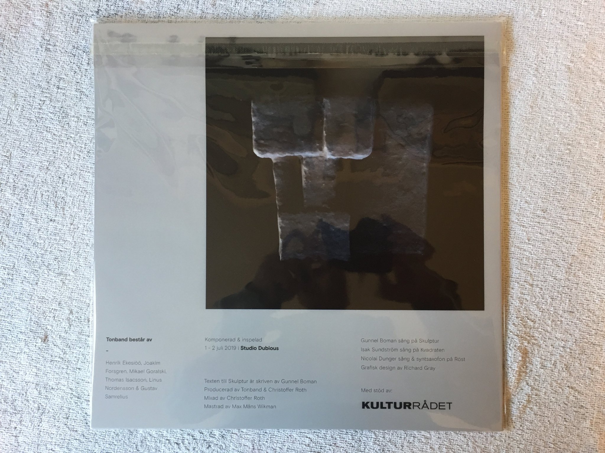 Omslagsbild för skivan TONBAND & GUNNEL BOMAN tet LP 2019 Swe 