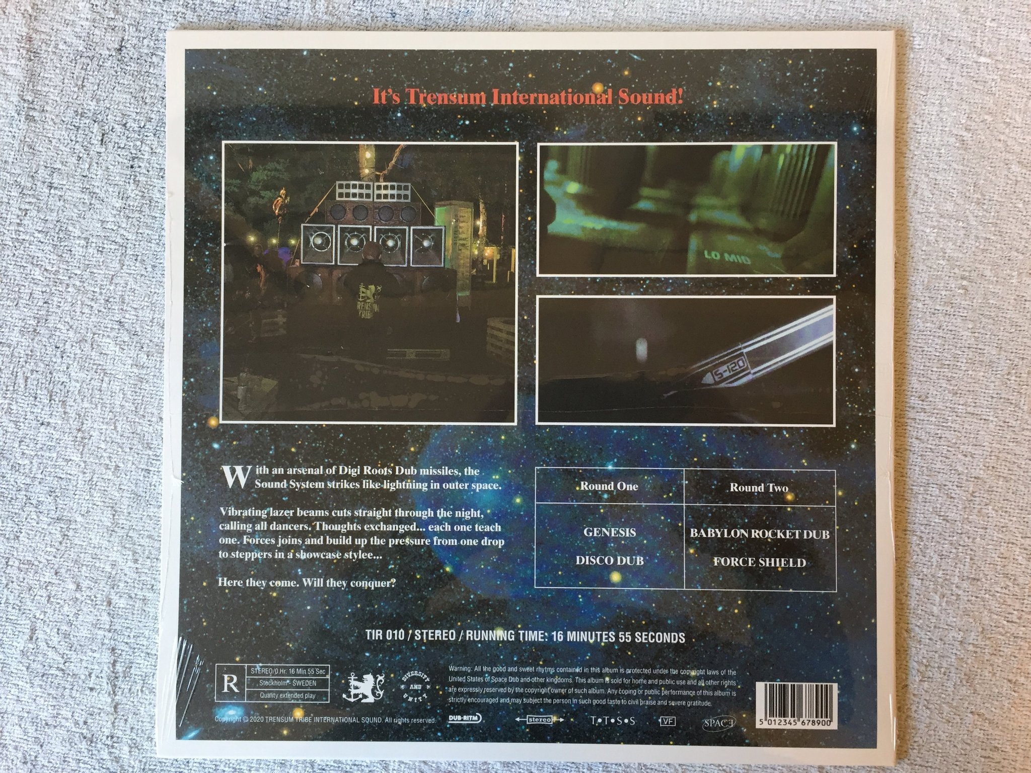 Omslagsbild för skivan TRENSUM TRIBE SOUNDSYSTEM vol 1 12"Single 2021 Swe TRENSUM INT TIR-010