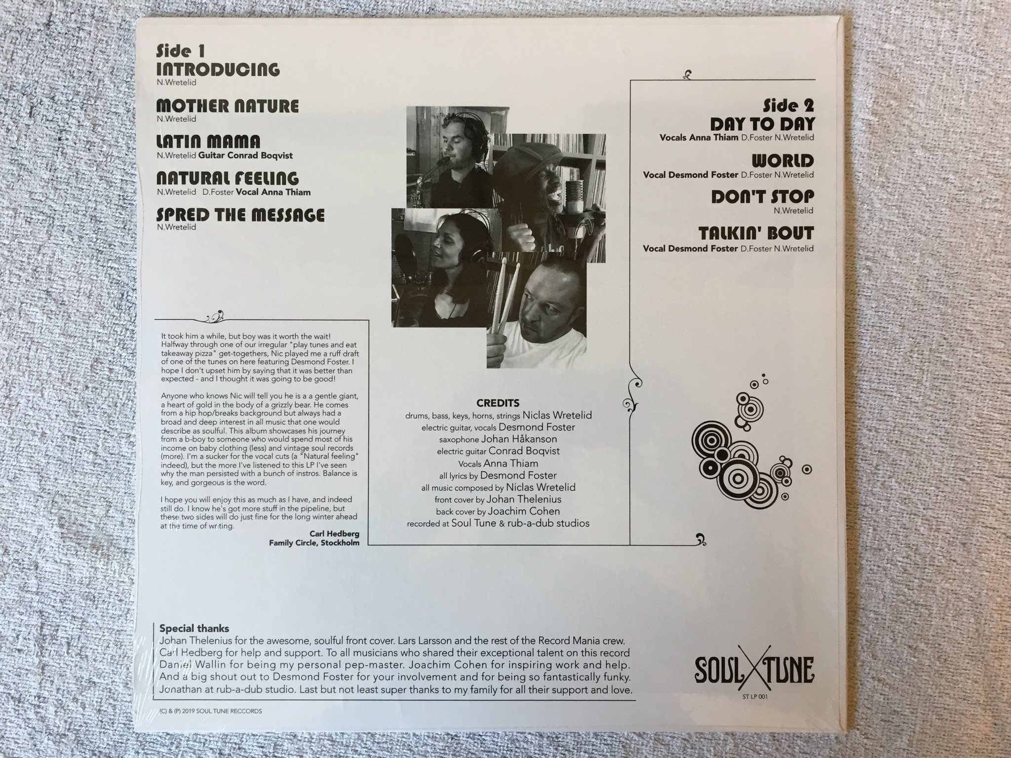 Omslagsbild för skivan SOUL TUNE ALLSTARS introducing LP 2019 Swe SOULTUNE STLP 001 Still Sealed