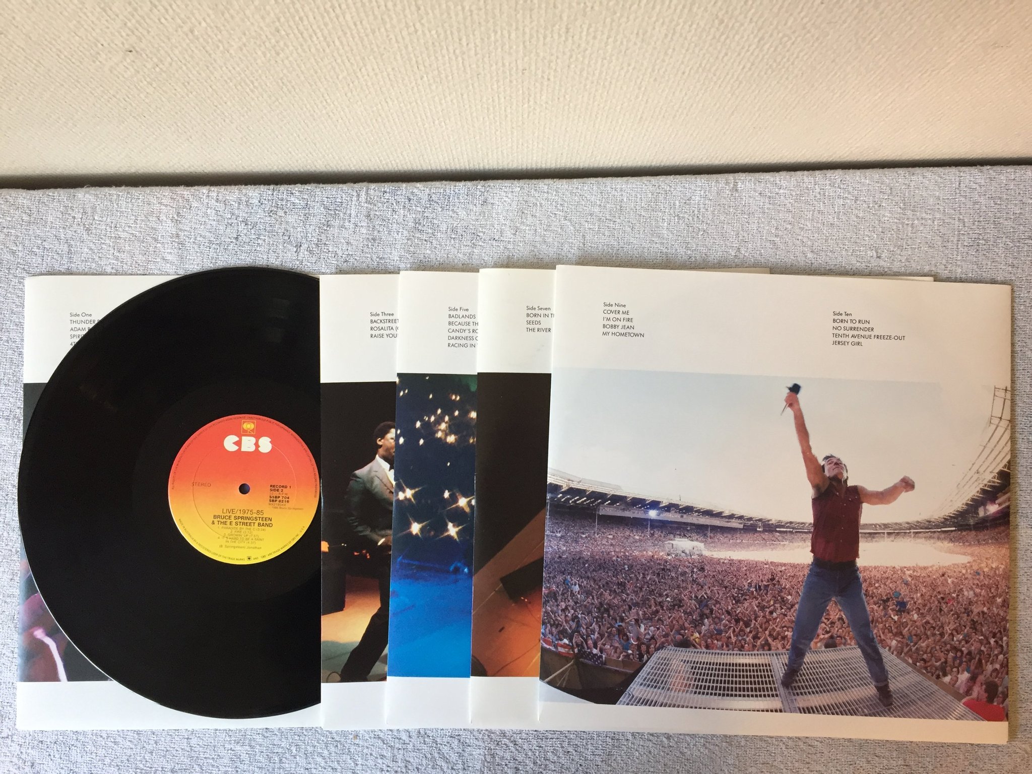 Omslagsbild för skivan BRUCE SPRINGSTEEN Live 1975-85 5xLP AUSTRALIA CBS S5BP704
