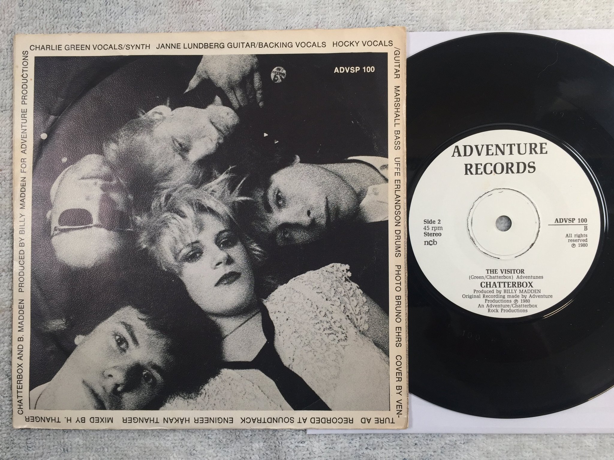 Omslagsbild för skivan CHATTERBOX forgotten heroes 7"single -80 Swe ADVENTURE ADVSP 100