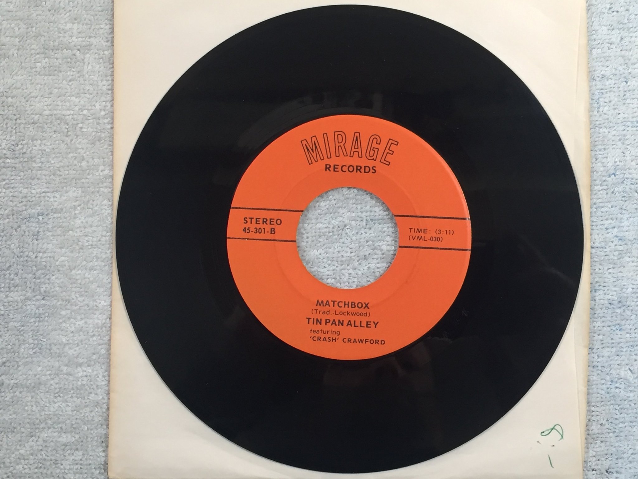 Omslagsbild för skivan TIN PAN ALLEY you're so fine 7"single US MIRAGE 45-301 boogie / blues