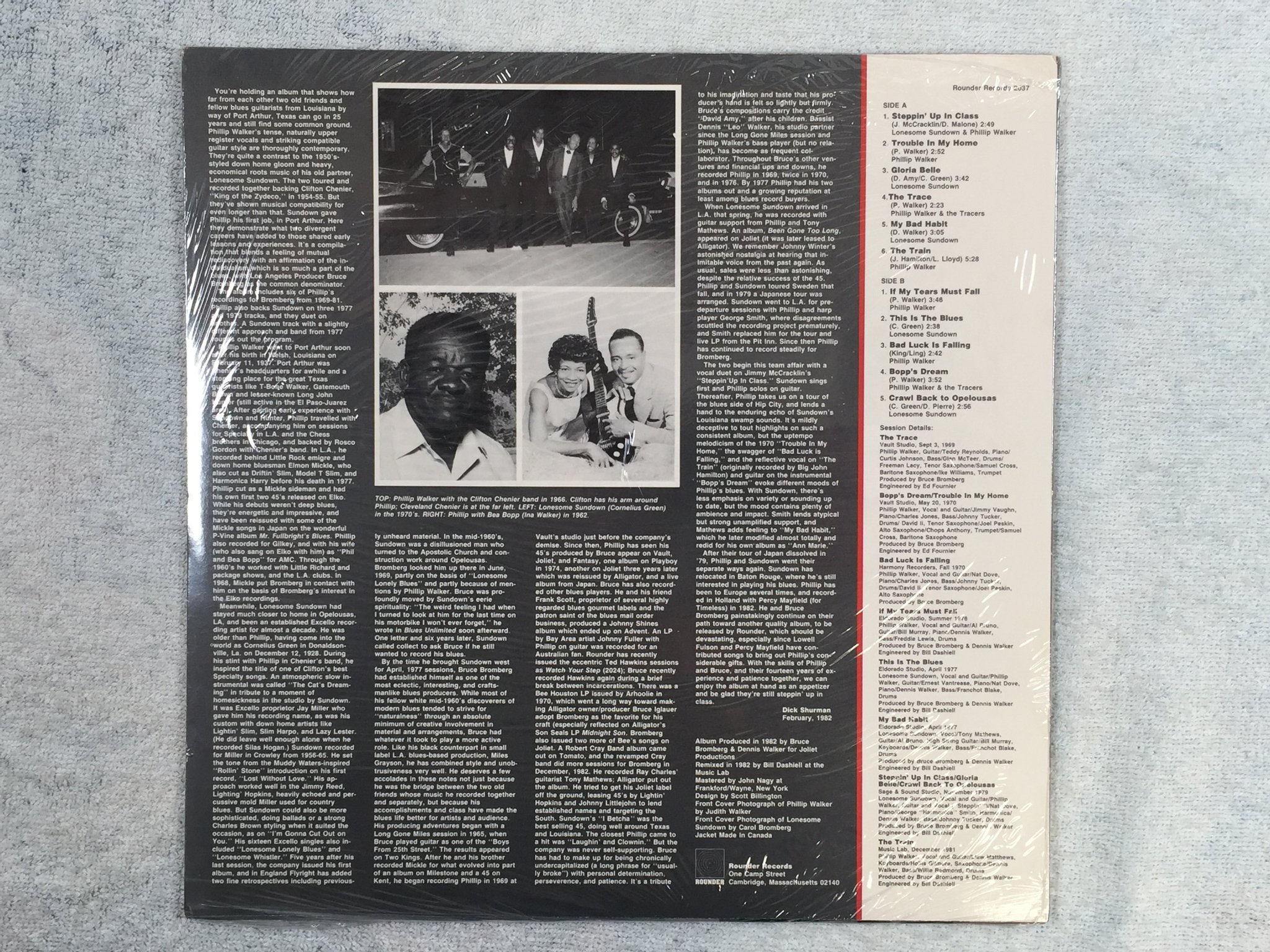 Omslagsbild för skivan LONESOME SUNDOWN & PHILLIP WALKER From LA To L.A. LP -83 ROUNDER 2037 blues