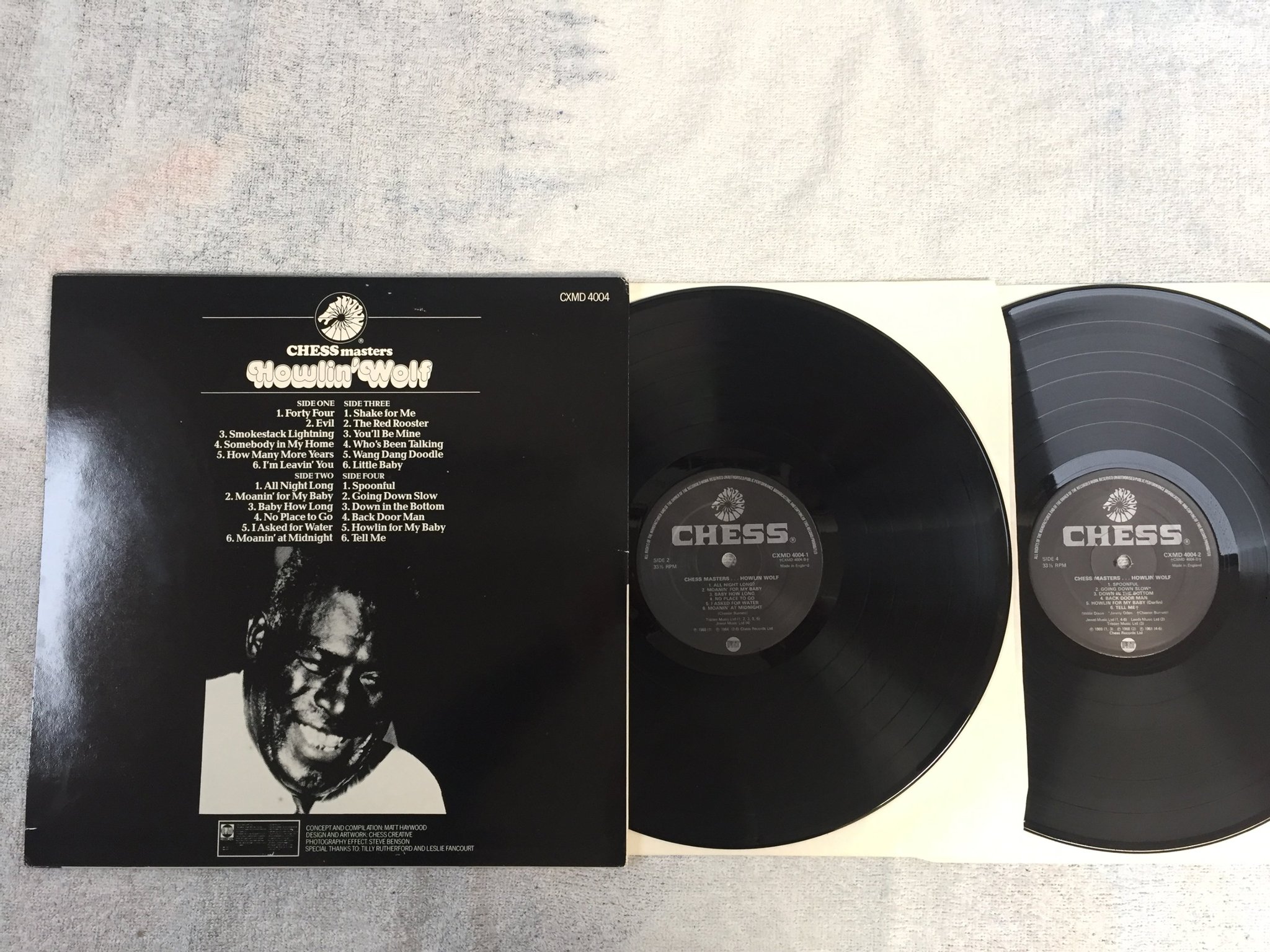 Omslagsbild för skivan HOWLIN' WOLF Chess Masters... 2xLP -81 UK CHESS CXMD 4004