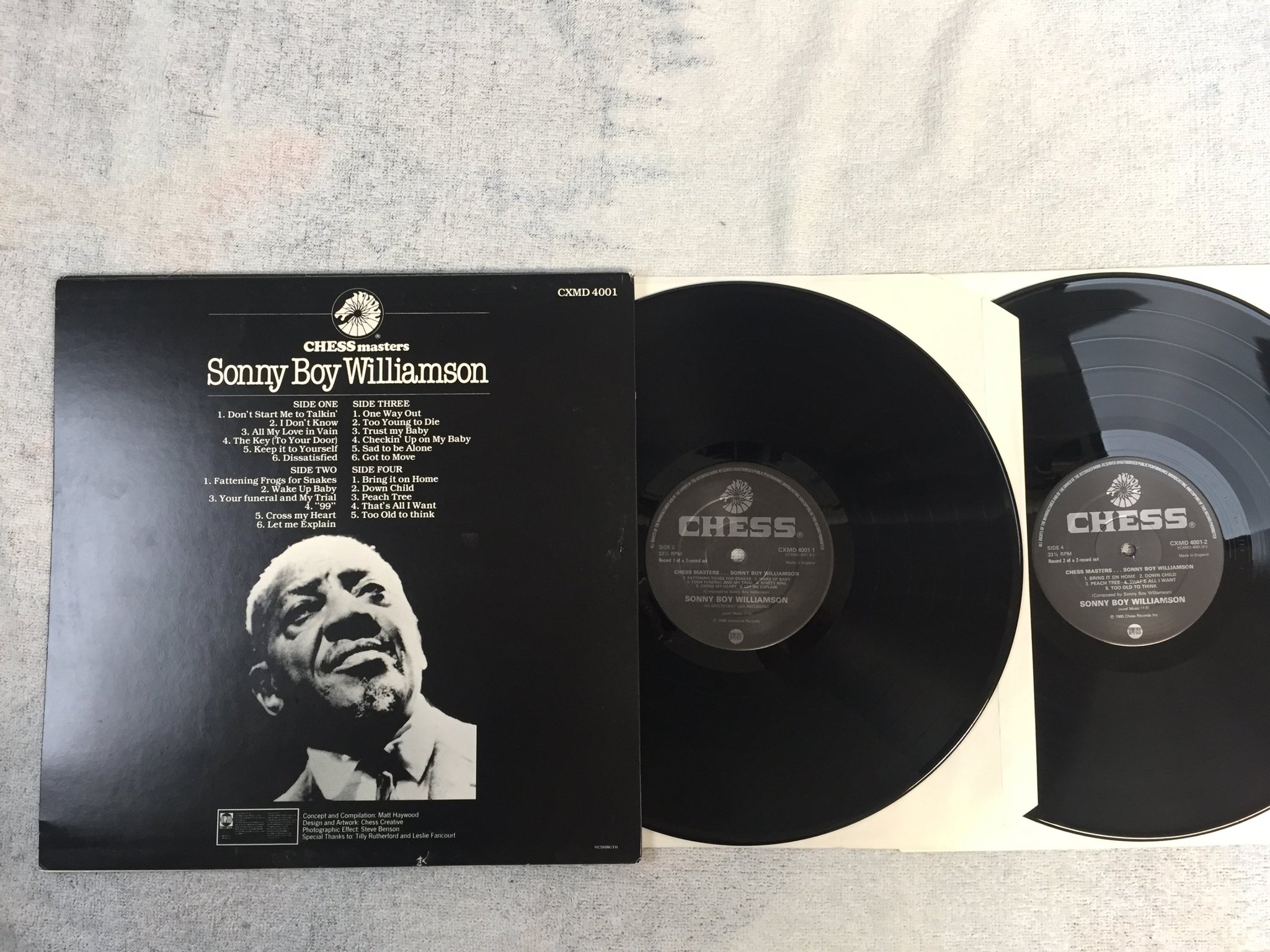 Omslagsbild för skivan SONNY BOY WILLIAMSON s/t 2xLP -81 UK CHESS CXMD 4001